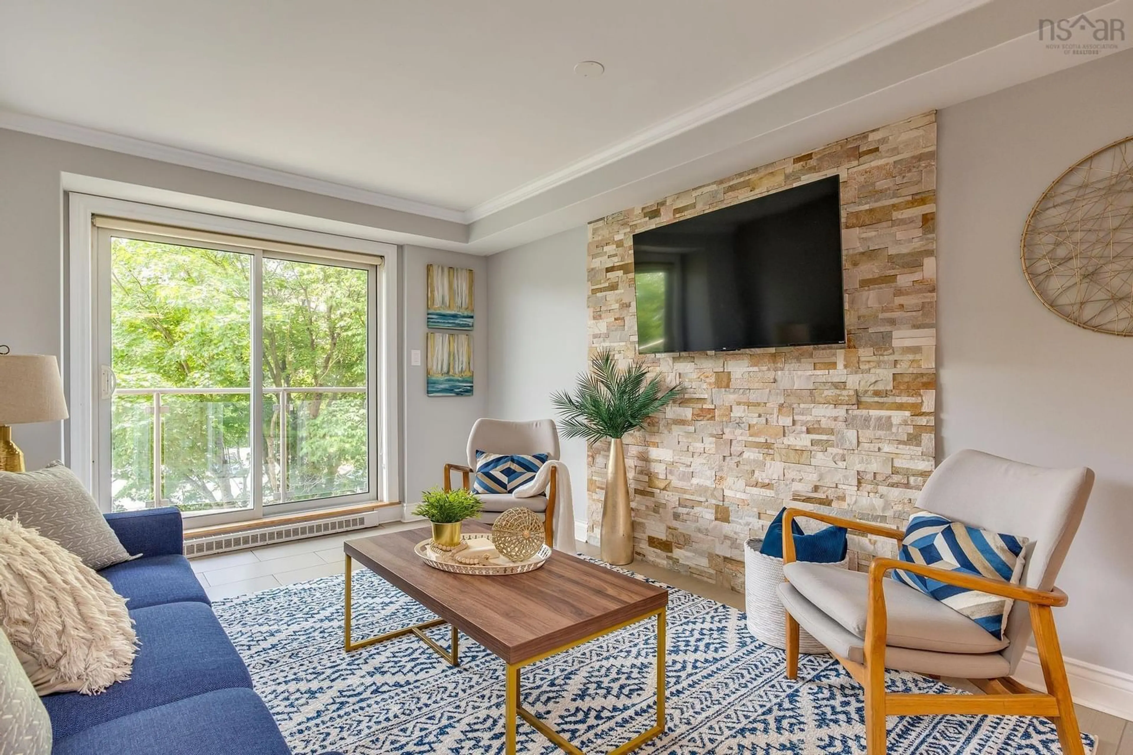 Living room with furniture, ceramic/tile floor for 405- 5234 Morris St, Halifax Nova Scotia B3J 0A3