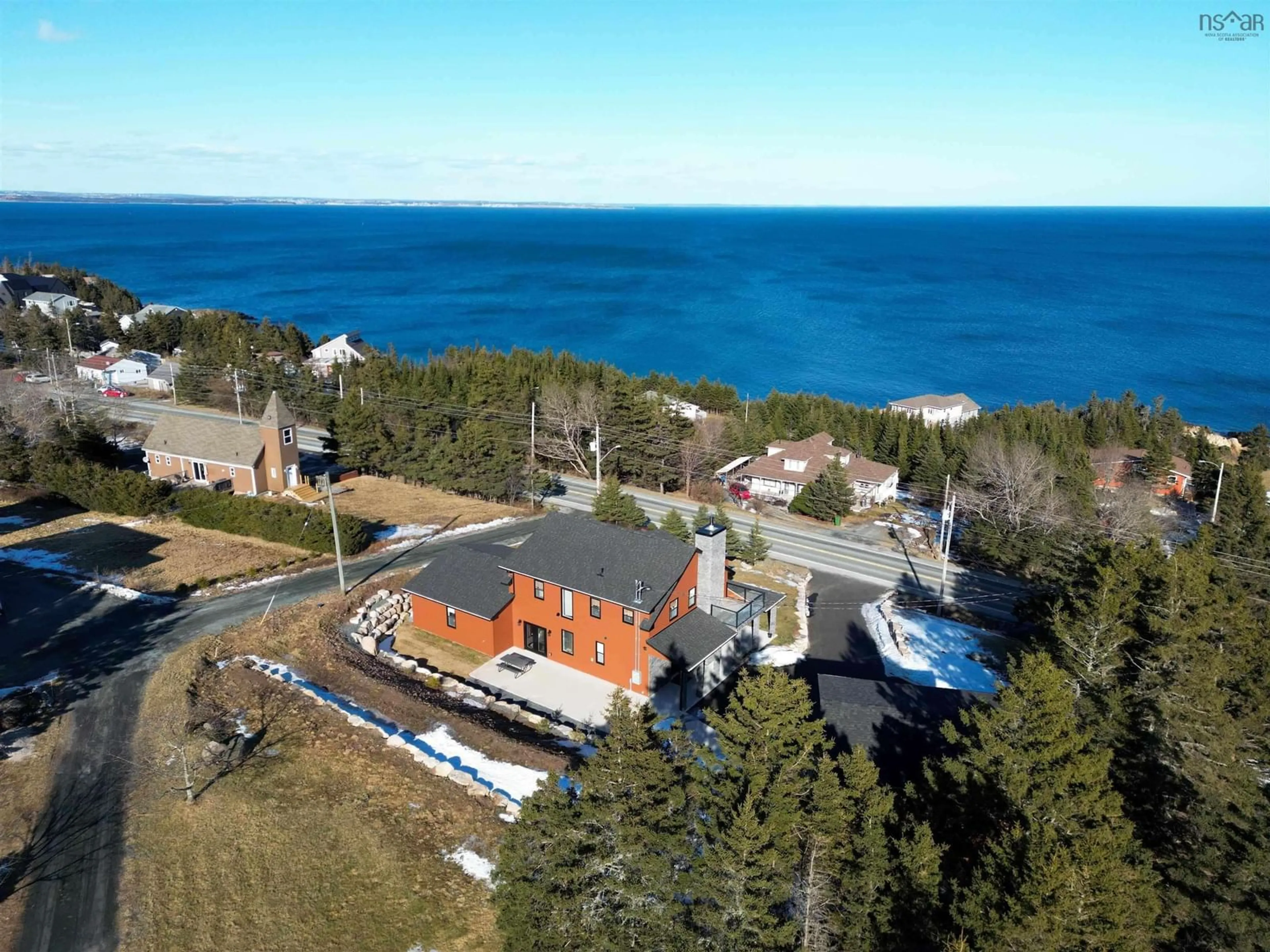 A pic from outside/outdoor area/front of a property/back of a property/a pic from drone, water/lake/river/ocean view for 657 Ketch Harbour Rd, Portuguese Cove Nova Scotia B3V 1K1