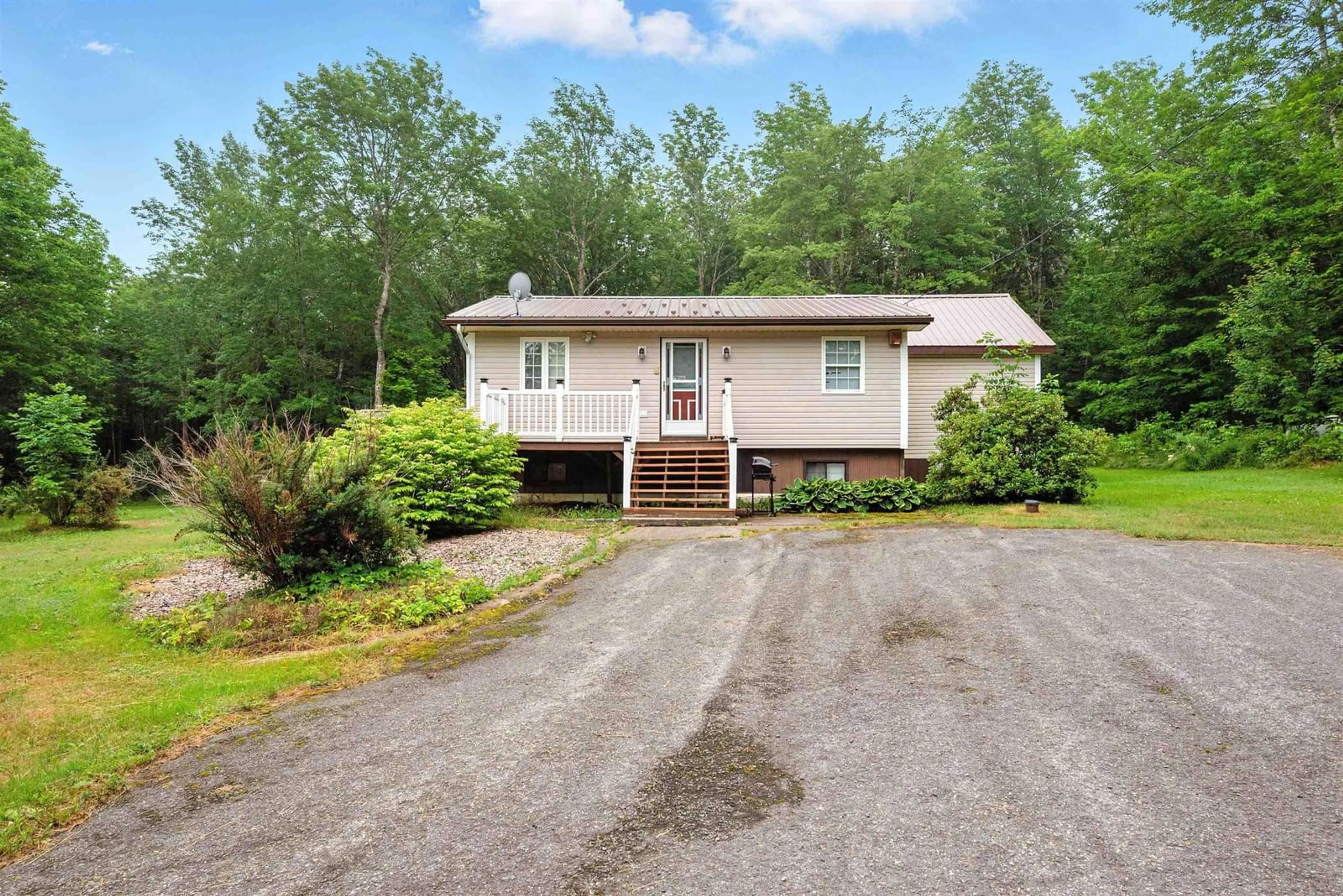 A pic from outside/outdoor area/front of a property/back of a property/a pic from drone, unknown for 52 North River Rd, Lake George Nova Scotia B0P 1C0