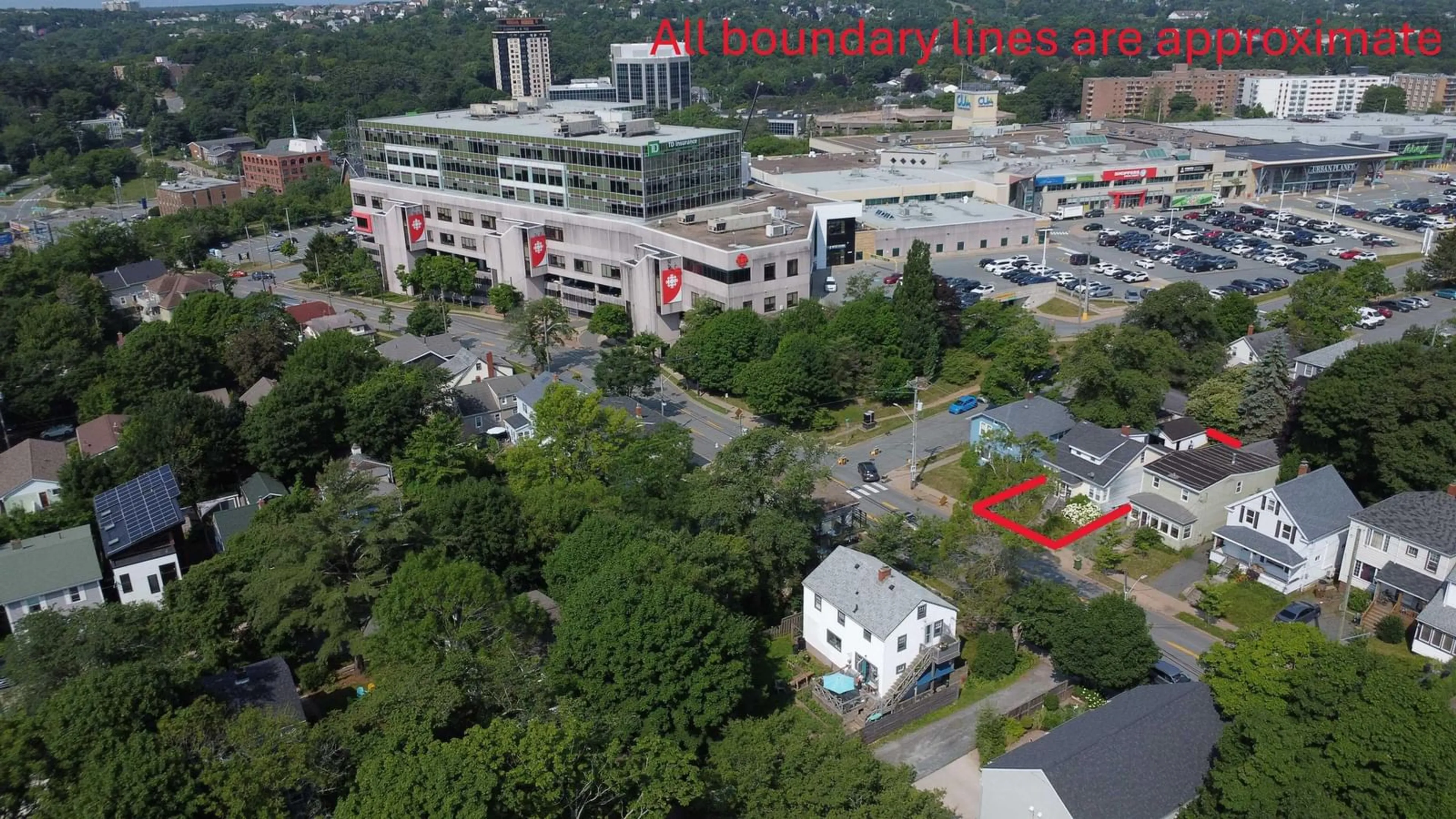 A pic from outside/outdoor area/front of a property/back of a property/a pic from drone, city buildings view from balcony for 6983 Chebucto Rd, Halifax Nova Scotia B3L 1M6