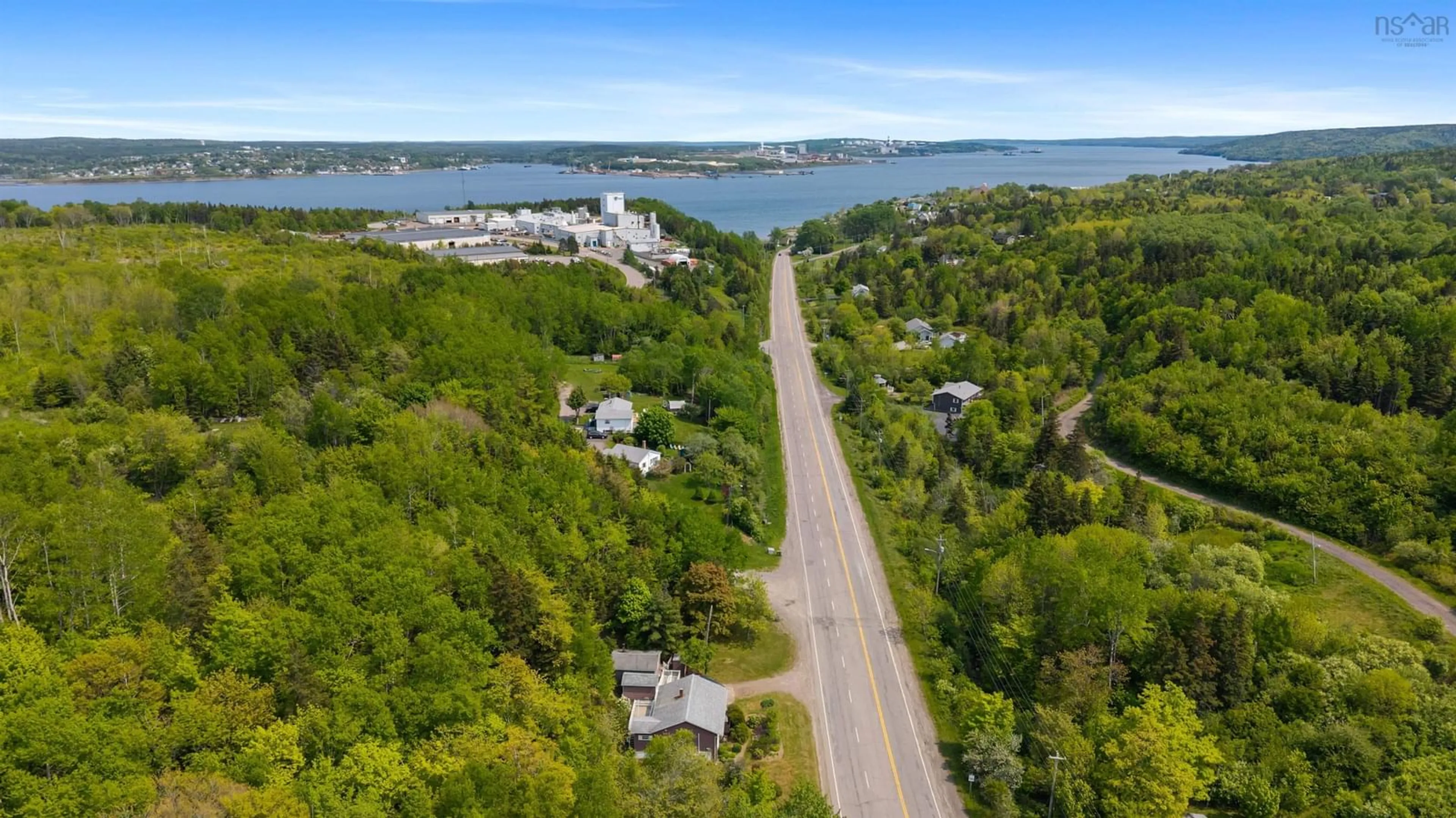 A pic from outside/outdoor area/front of a property/back of a property/a pic from drone, water/lake/river/ocean view for 210 Main St, Mulgrave Nova Scotia B0E 2G0