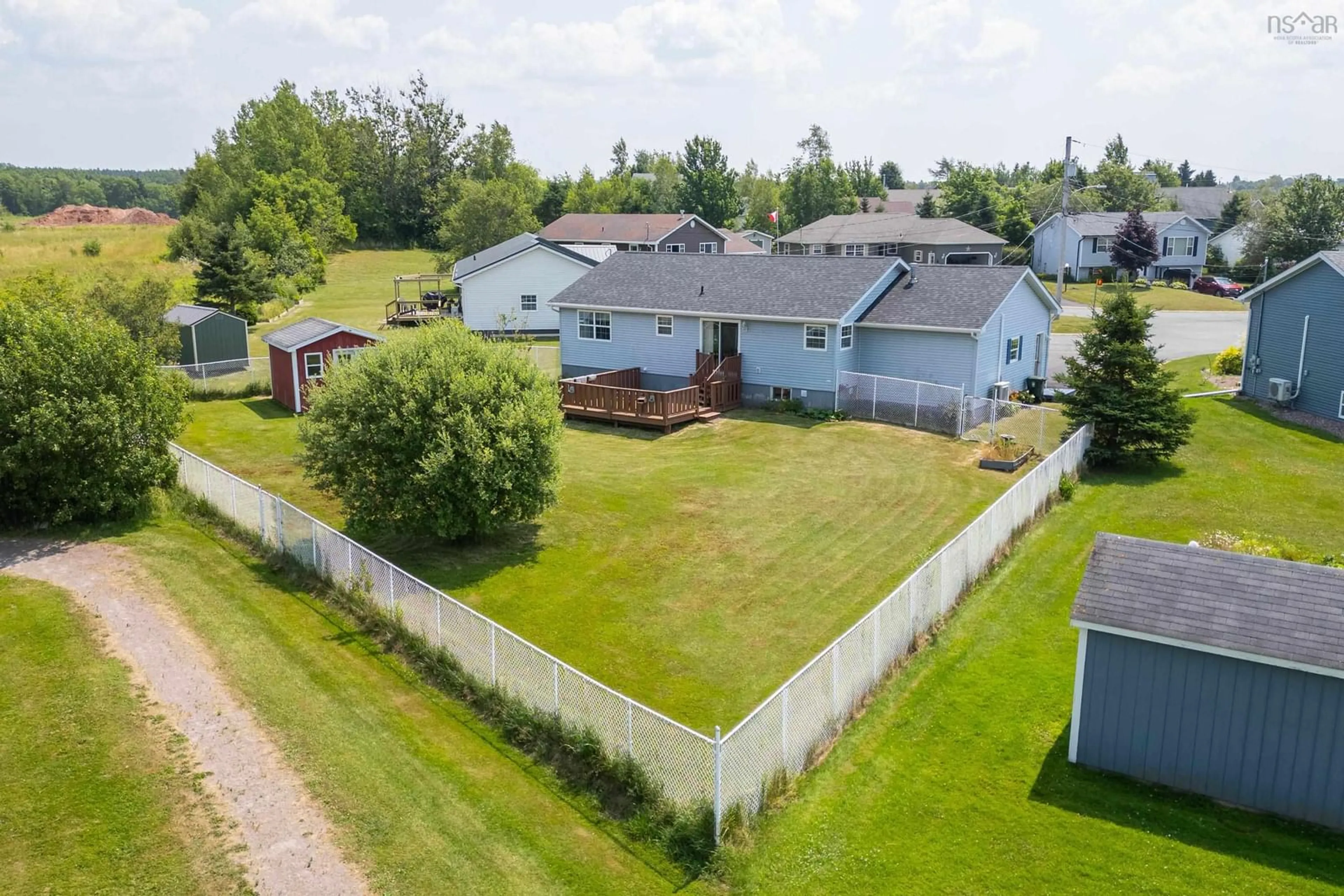 A pic from outside/outdoor area/front of a property/back of a property/a pic from drone, unknown for 10 Garden Crt, Amherst Nova Scotia B4H 4R8