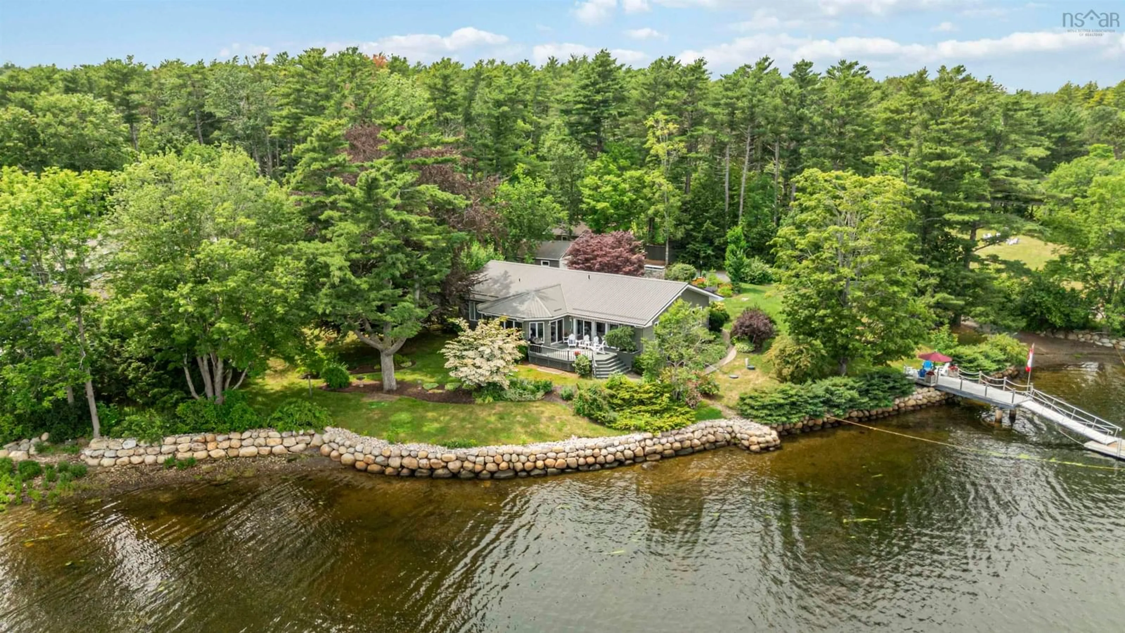 A pic from outside/outdoor area/front of a property/back of a property/a pic from drone, water/lake/river/ocean view for 1243 Highway 331, Conquerall Bank Nova Scotia B0R 1G0
