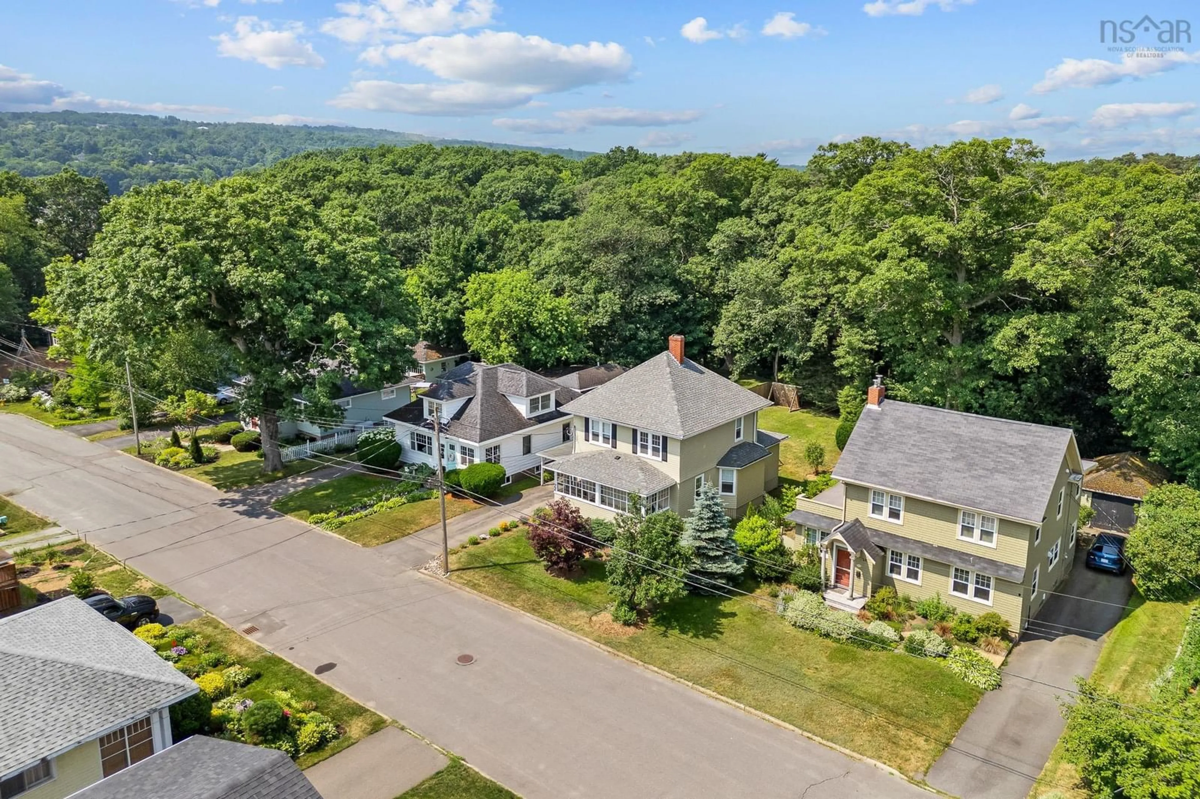 A pic from outside/outdoor area/front of a property/back of a property/a pic from drone, mountain view for 22 Caldwell Ave, Kentville Nova Scotia B4N 2C6