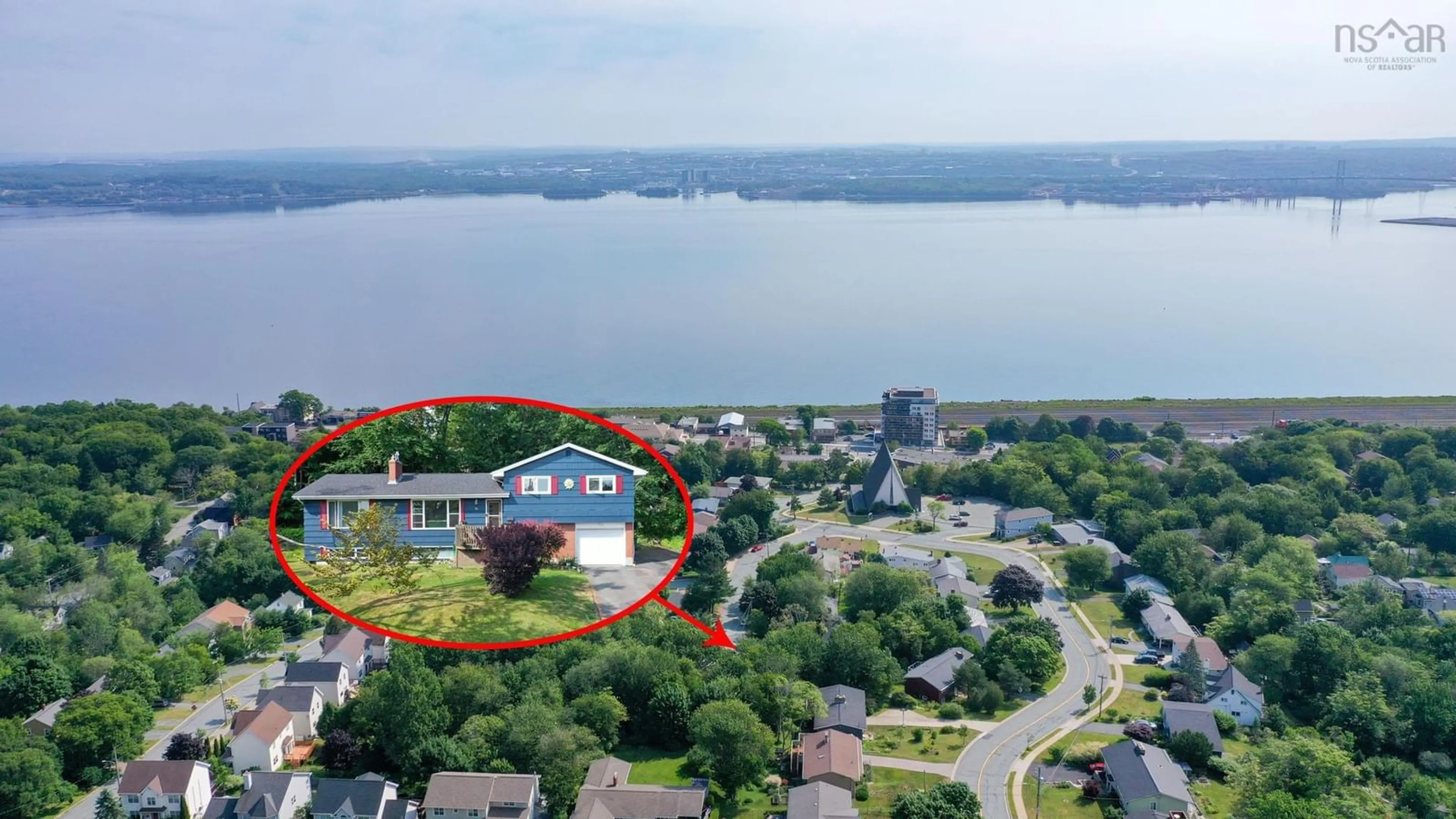 A pic from outside/outdoor area/front of a property/back of a property/a pic from drone, water/lake/river/ocean view for 12 Starling St, Halifax Nova Scotia B3M 1V8