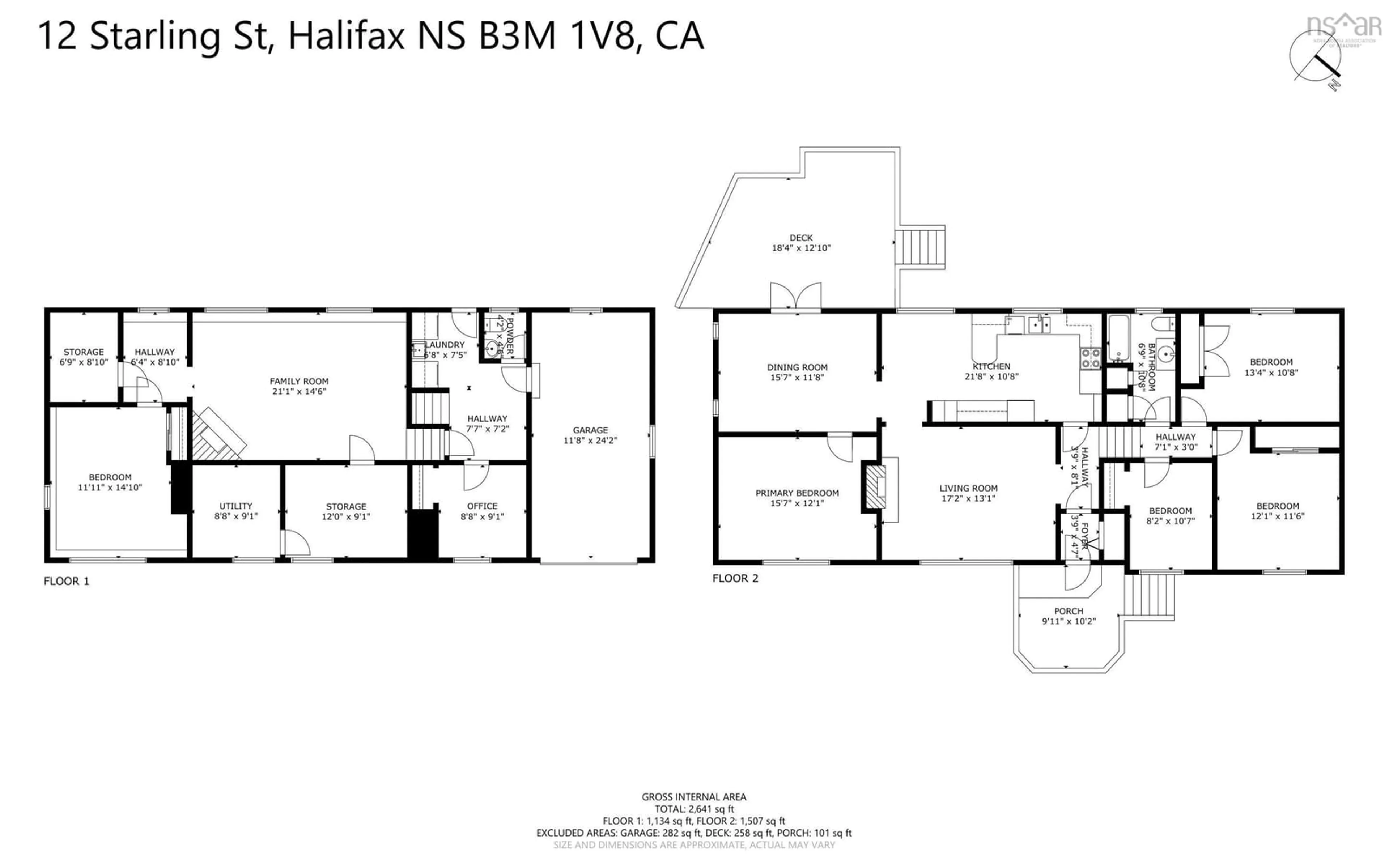 Floor plan for 12 Starling St, Halifax Nova Scotia B3M 1V8