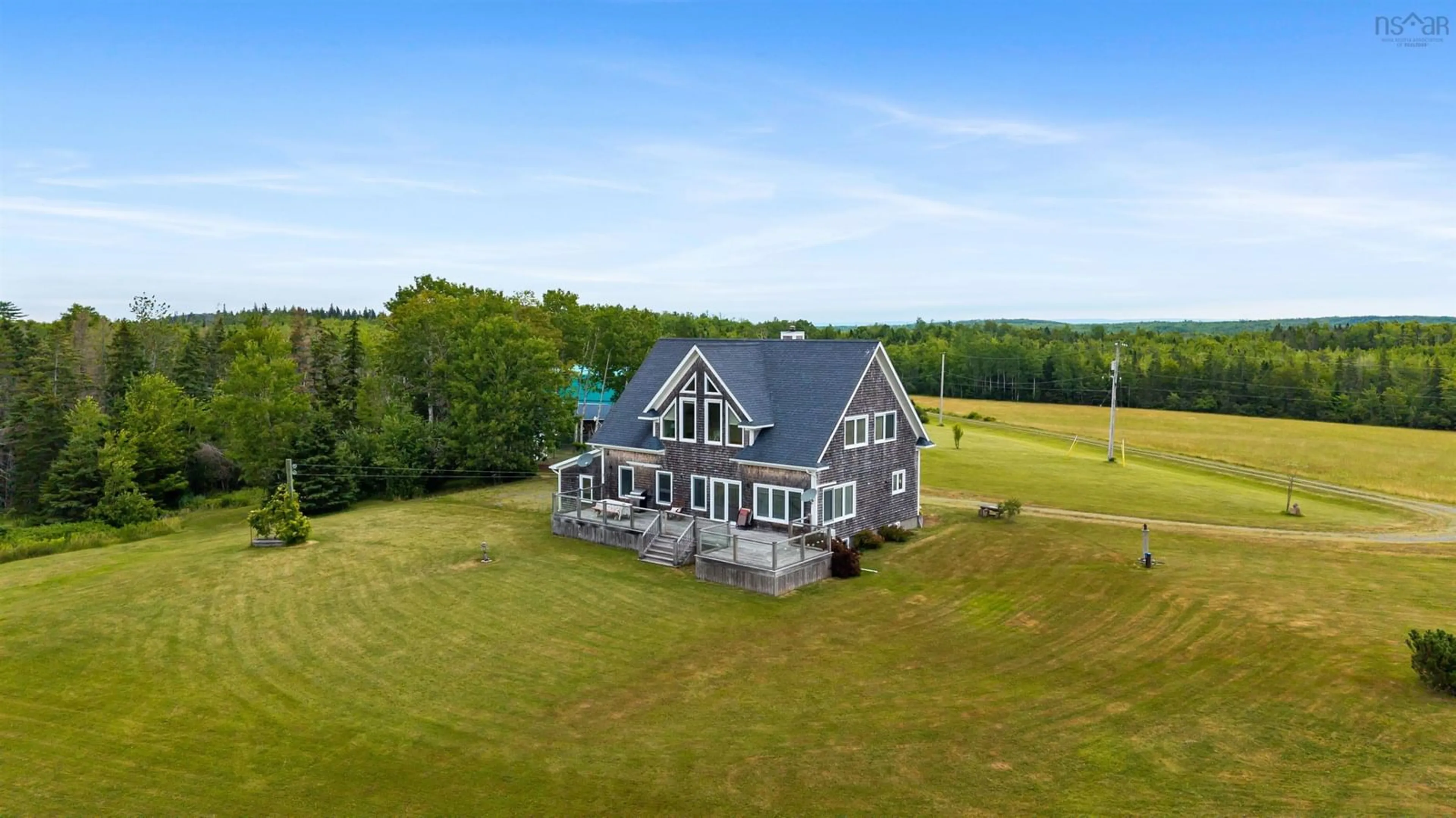 A pic from outside/outdoor area/front of a property/back of a property/a pic from drone, water/lake/river/ocean view for 1159 South Side Harbour Rd, Southside Harbour Nova Scotia B2G 2L4