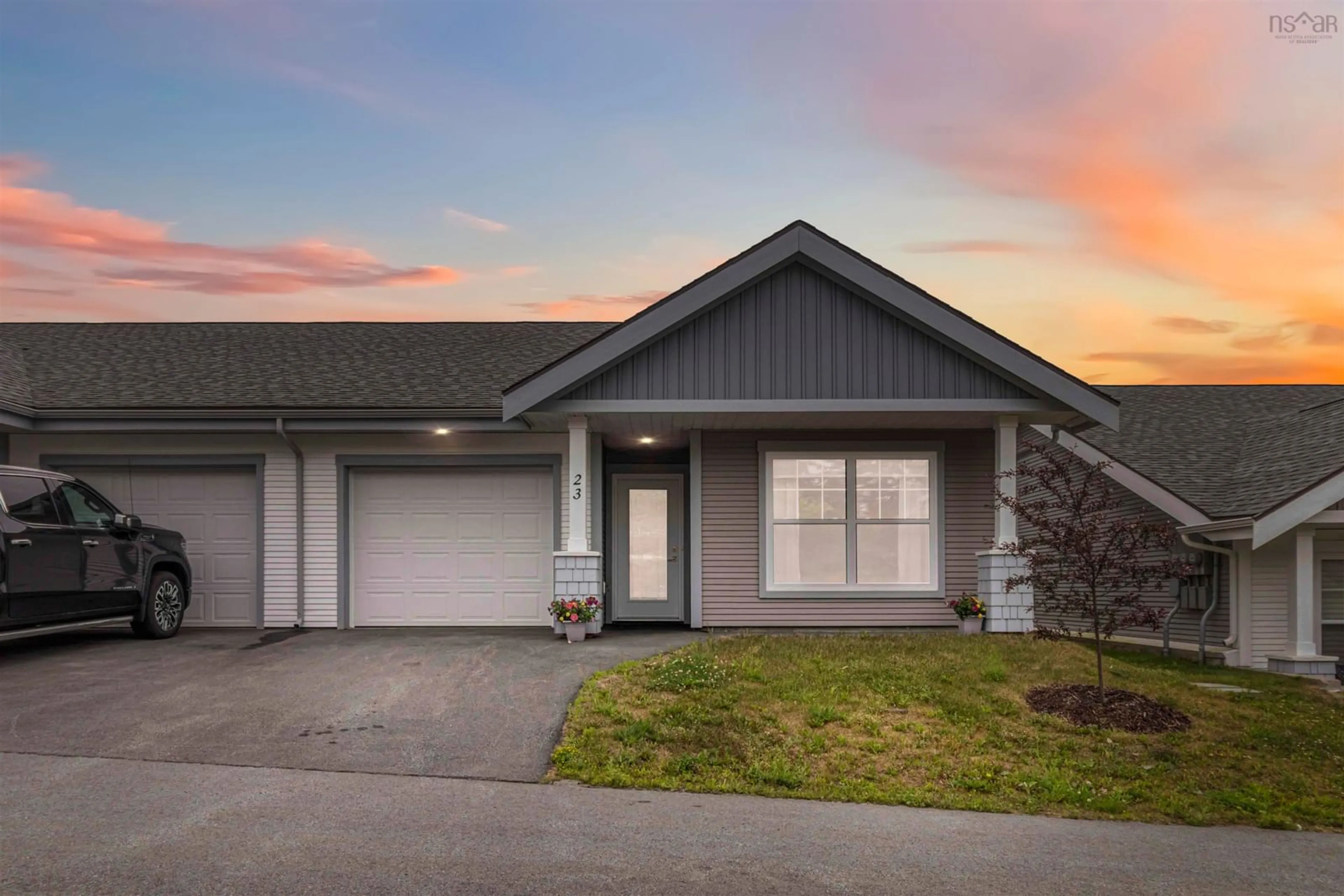 Home with vinyl exterior material, street for 23 Moonlit Ridge #21B, Eastern Passage Nova Scotia B3G 0A3