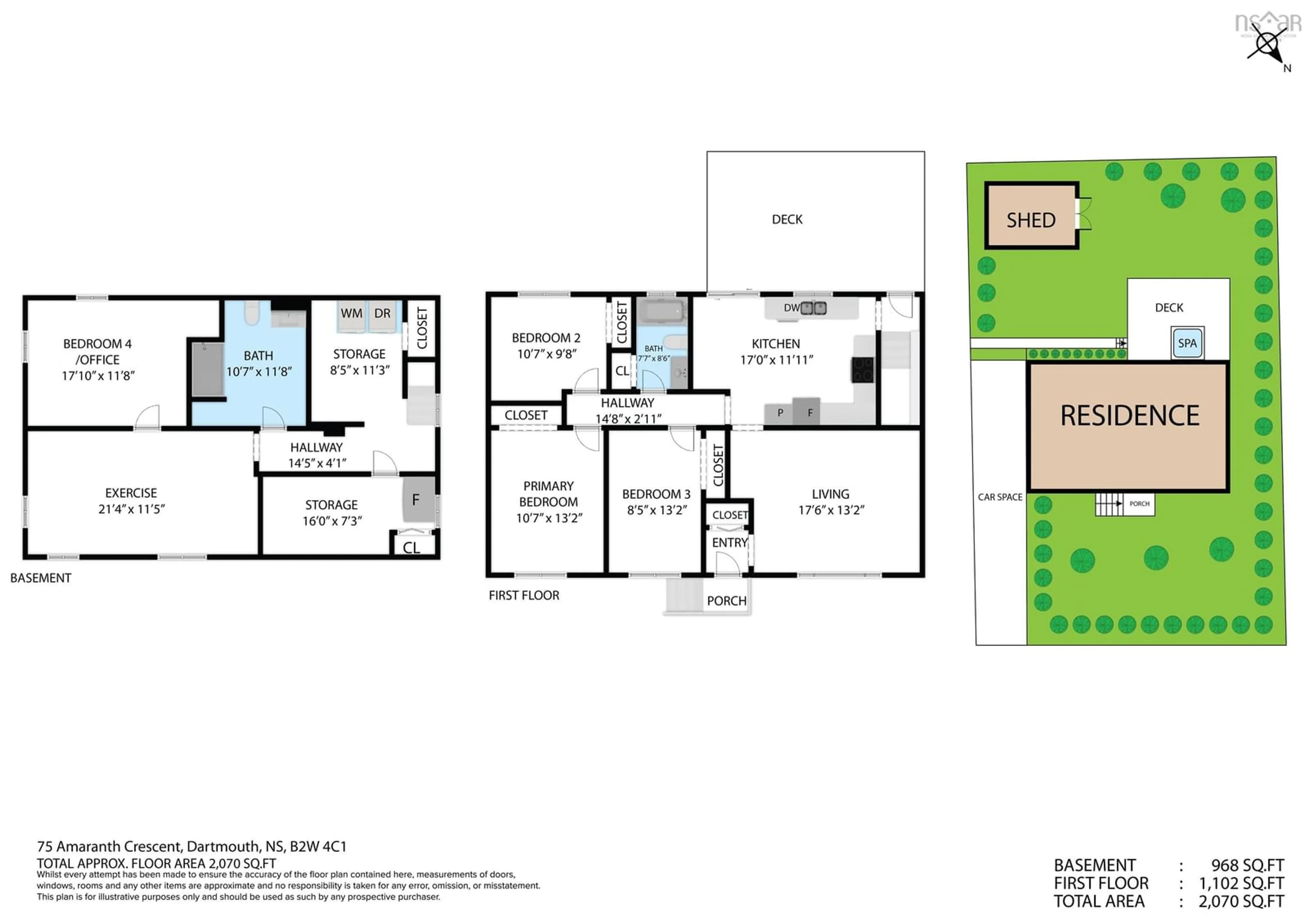 Floor plan for 75 Amaranth Cres, Cole Harbour Nova Scotia B2W 4C1