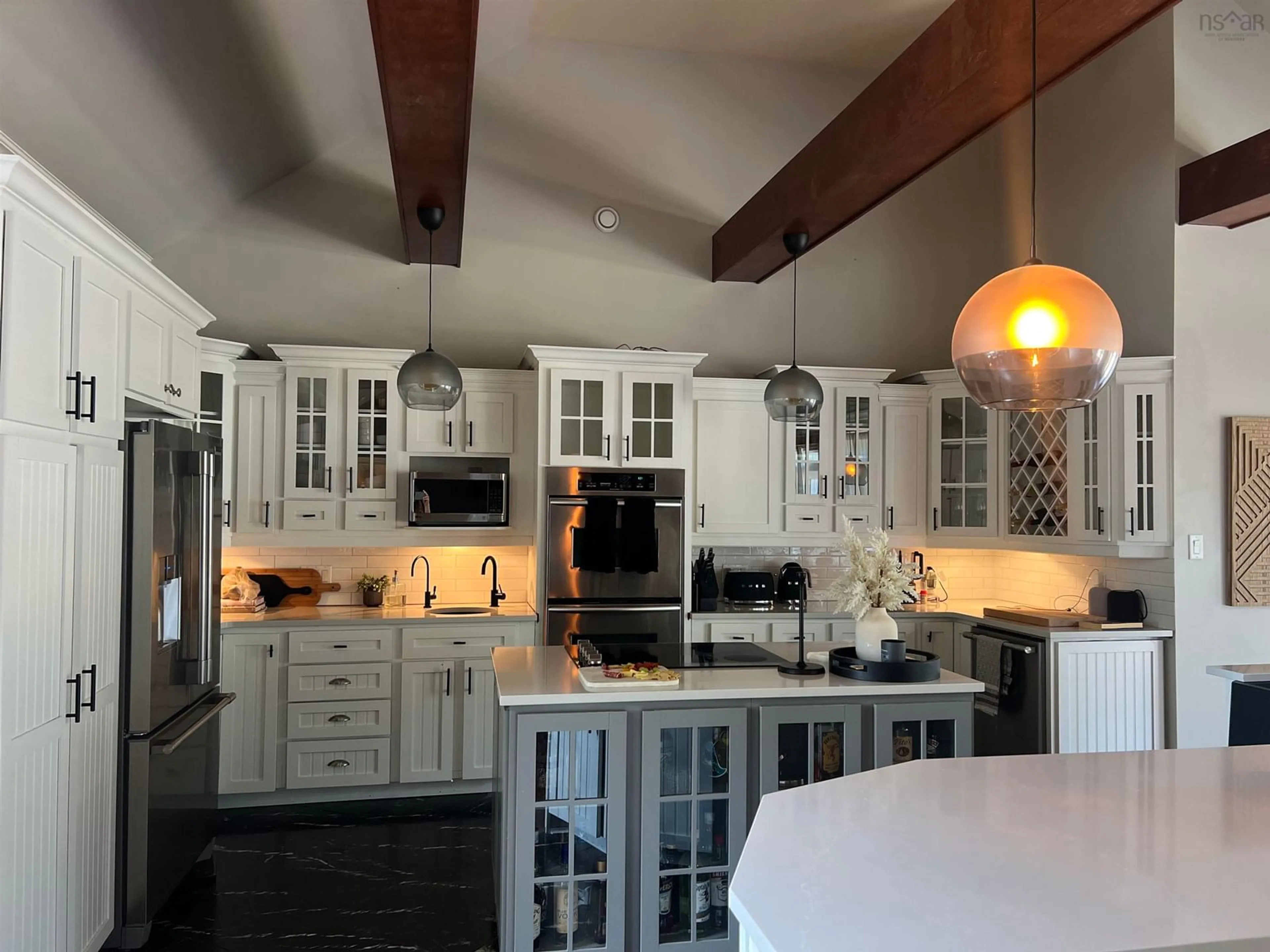 Contemporary kitchen, ceramic/tile floor for 3 Eaton Dr, Valley Nova Scotia B6L 3J7