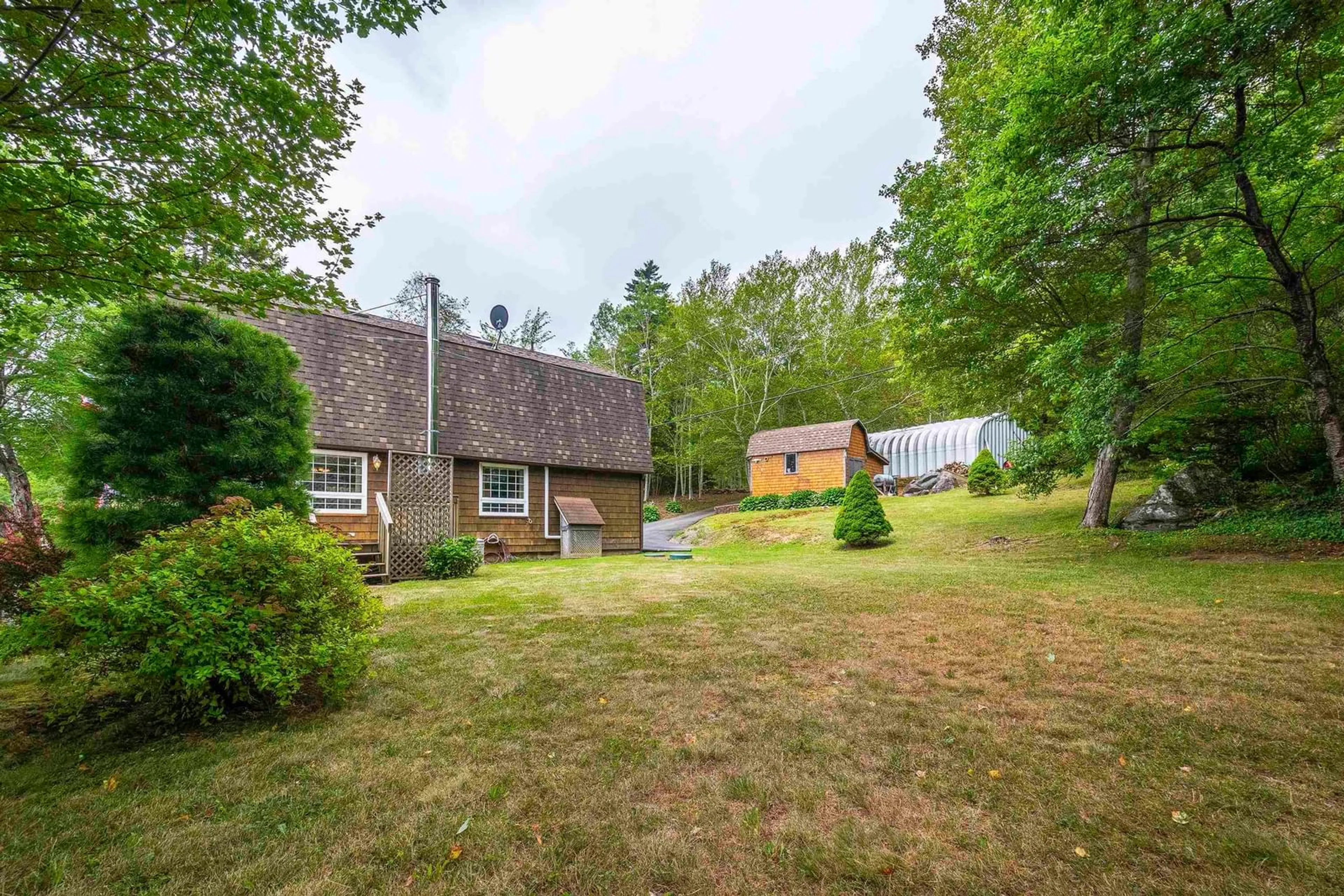 A pic from outside/outdoor area/front of a property/back of a property/a pic from drone, unknown for 153 Haines Rd, North Range Nova Scotia B0W 1H0