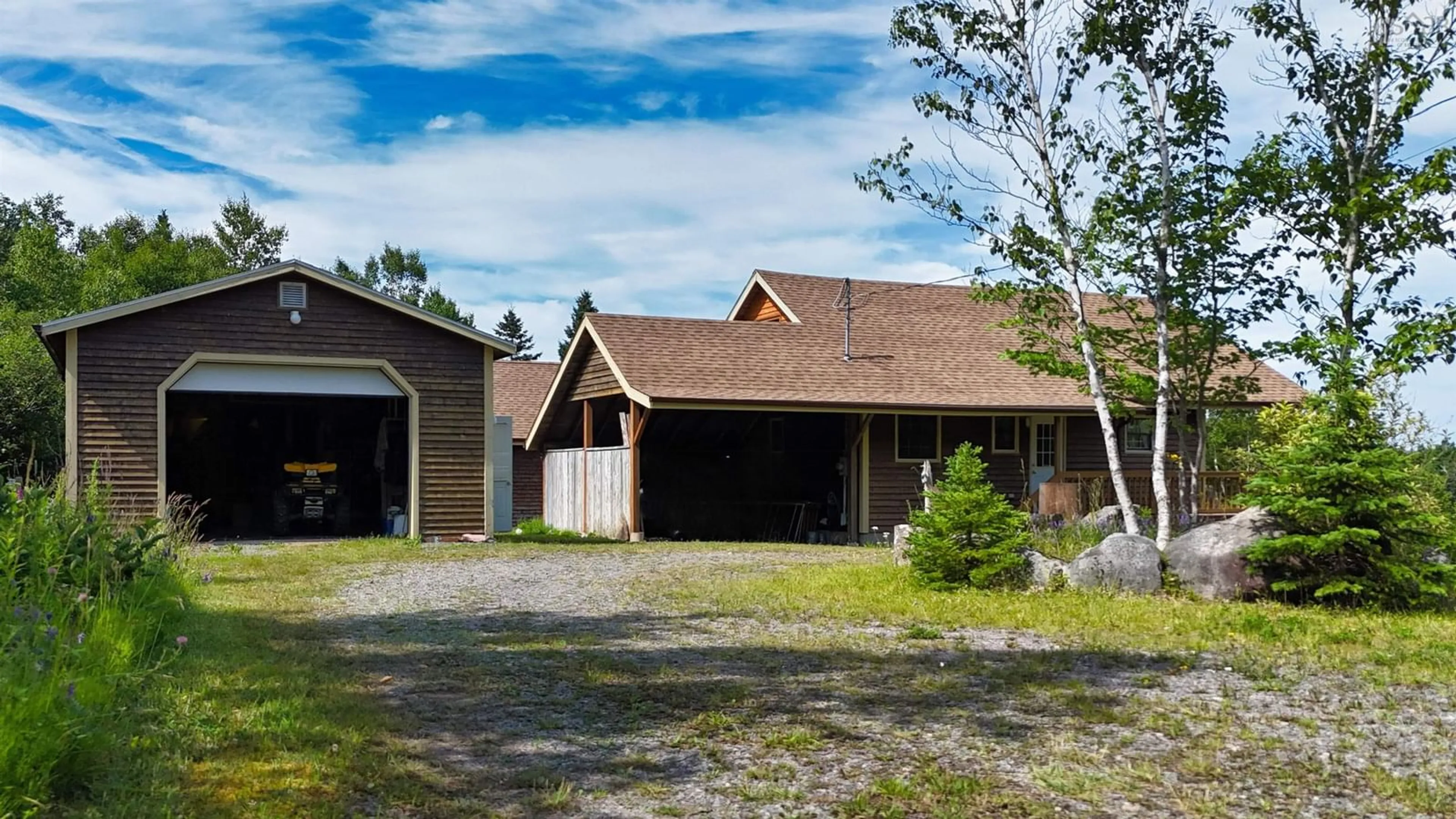 A pic from outside/outdoor area/front of a property/back of a property/a pic from drone, unknown for 14515 Highway 4, Hay Cove Nova Scotia B0E 3B0