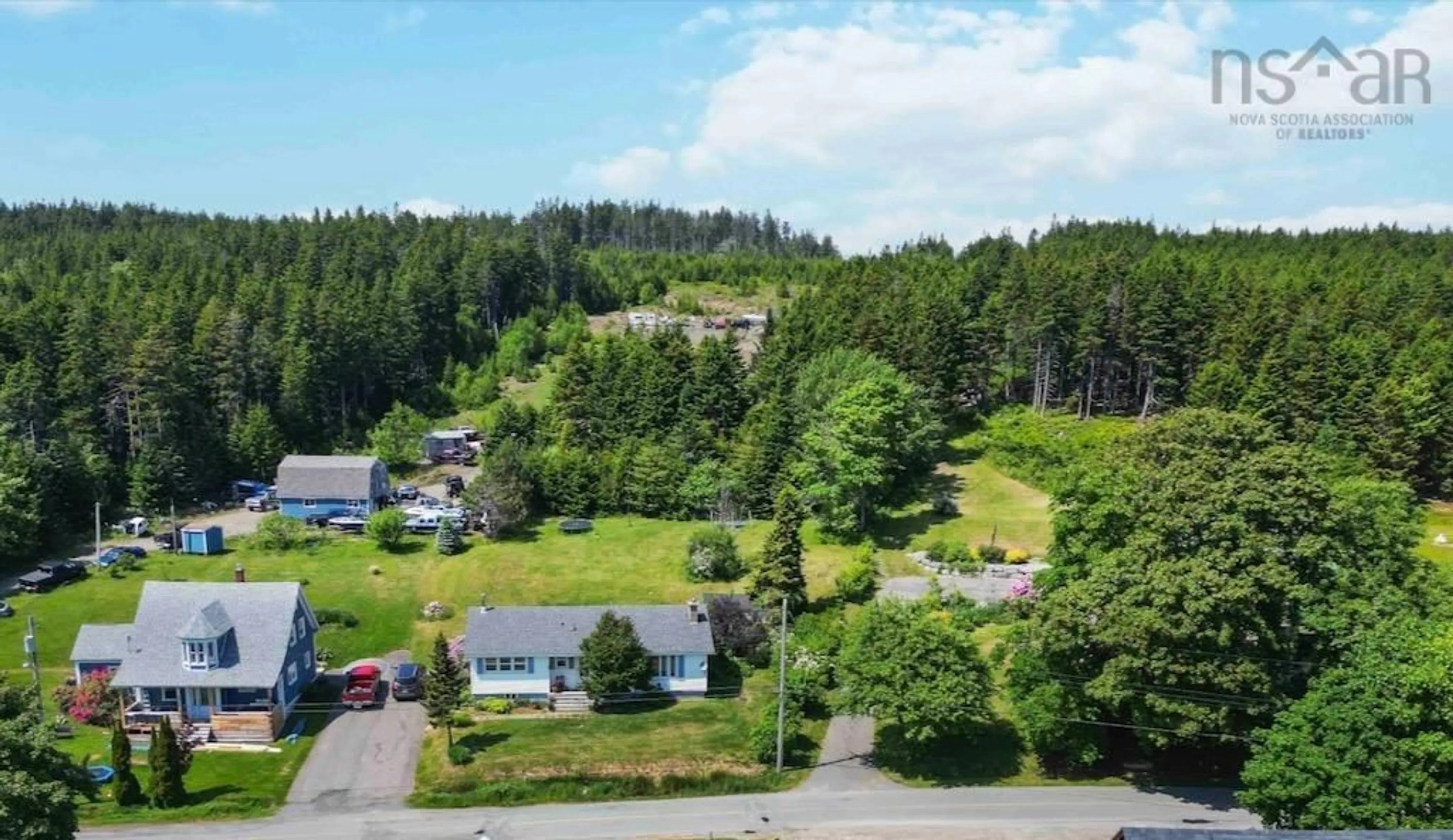A pic from outside/outdoor area/front of a property/back of a property/a pic from drone, forest/trees view for 188 North Side Rd, Riverport Nova Scotia B0J 2X0