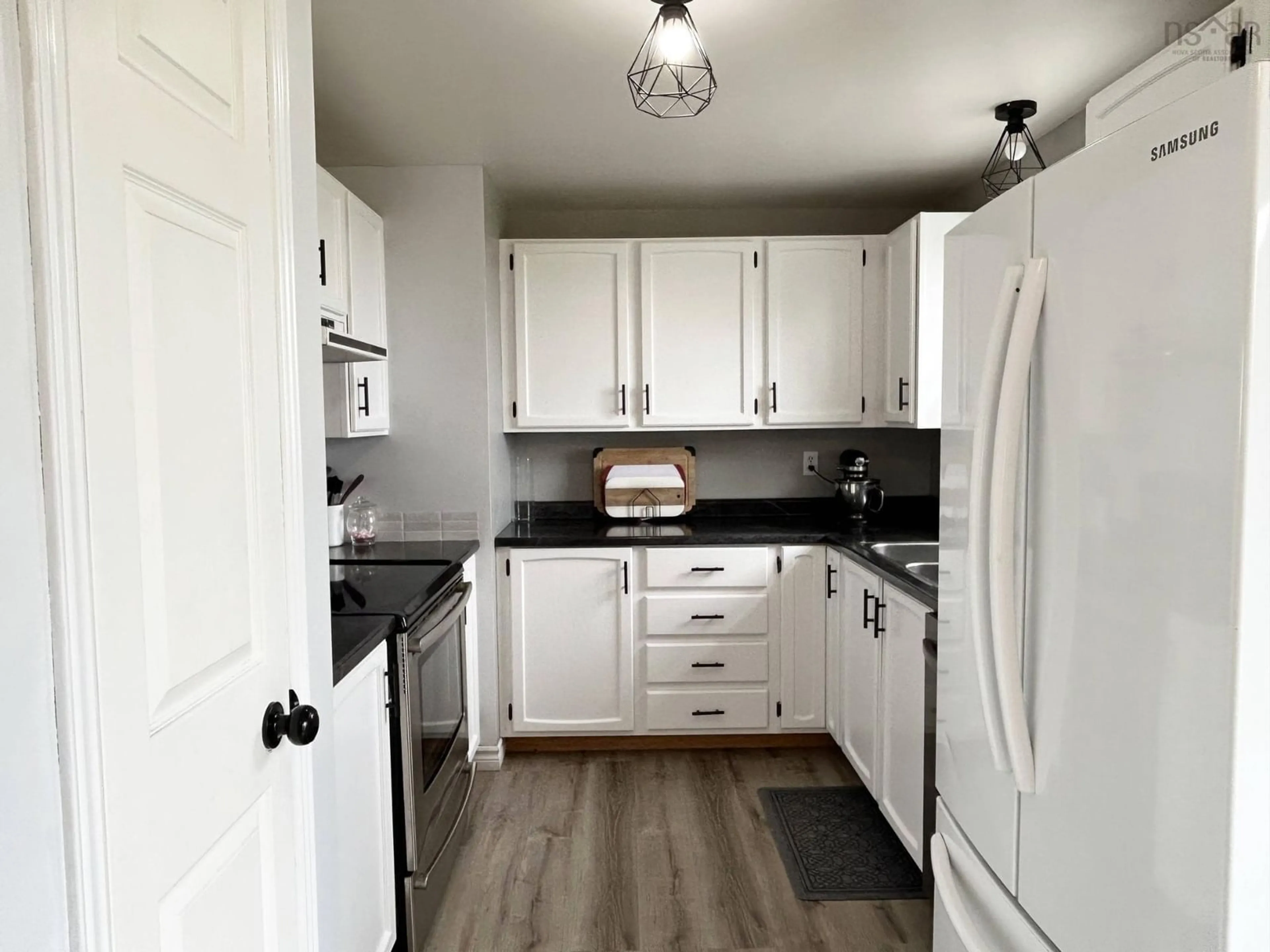 Standard kitchen, wood/laminate floor for 845 Main Shore Rd, North Chegoggin Nova Scotia B5A 5H2