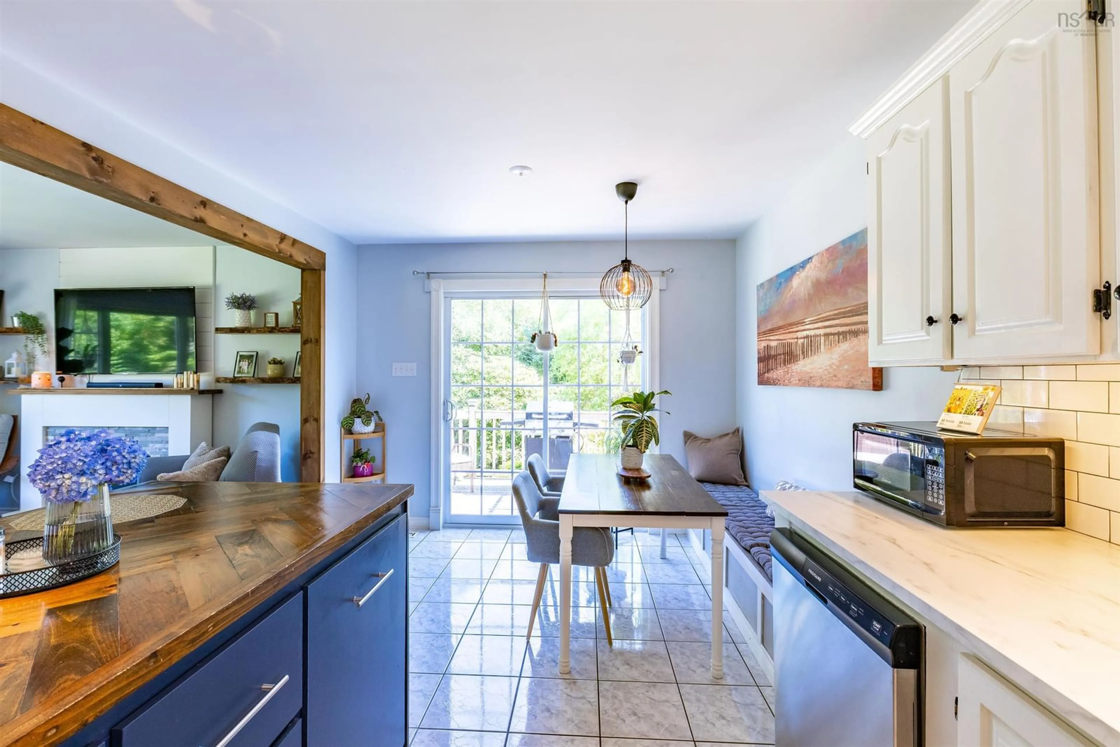 Open concept kitchen, ceramic/tile floor for 231 Highway 308, Morris Island Nova Scotia B0W 3M0