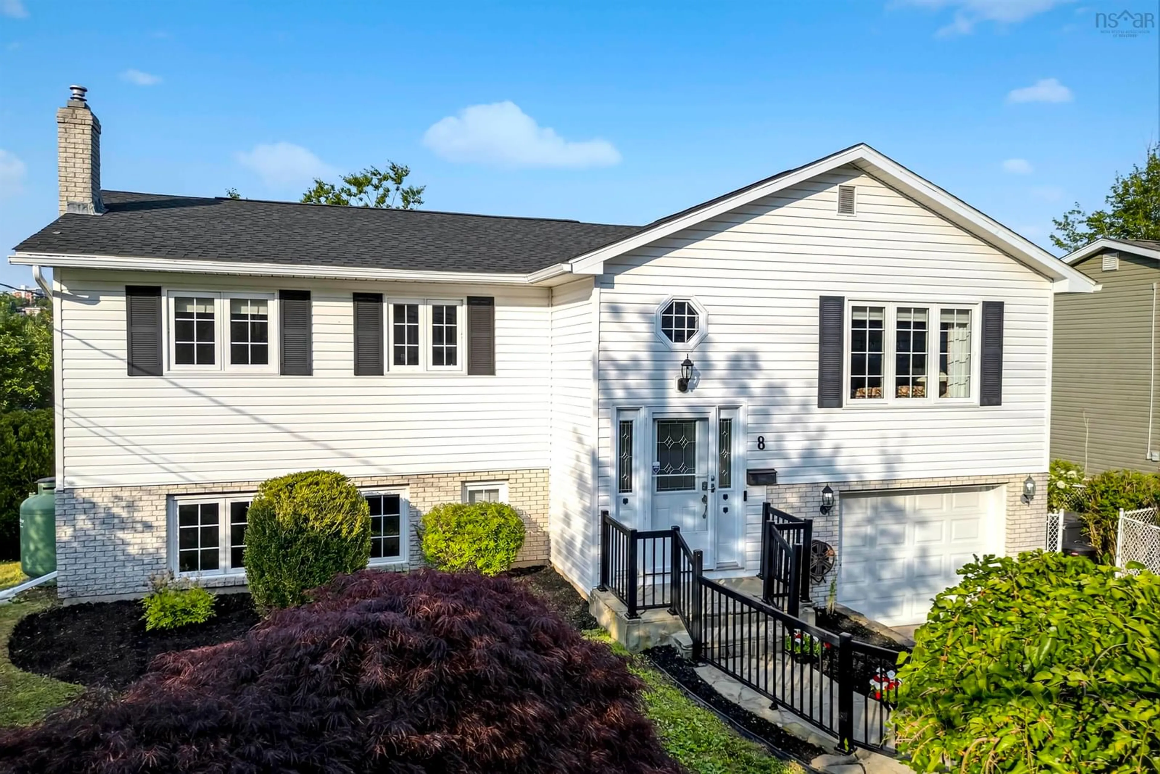 Home with vinyl exterior material, street for 8 Old Birch Rd, Dartmouth Nova Scotia B2W 6B4