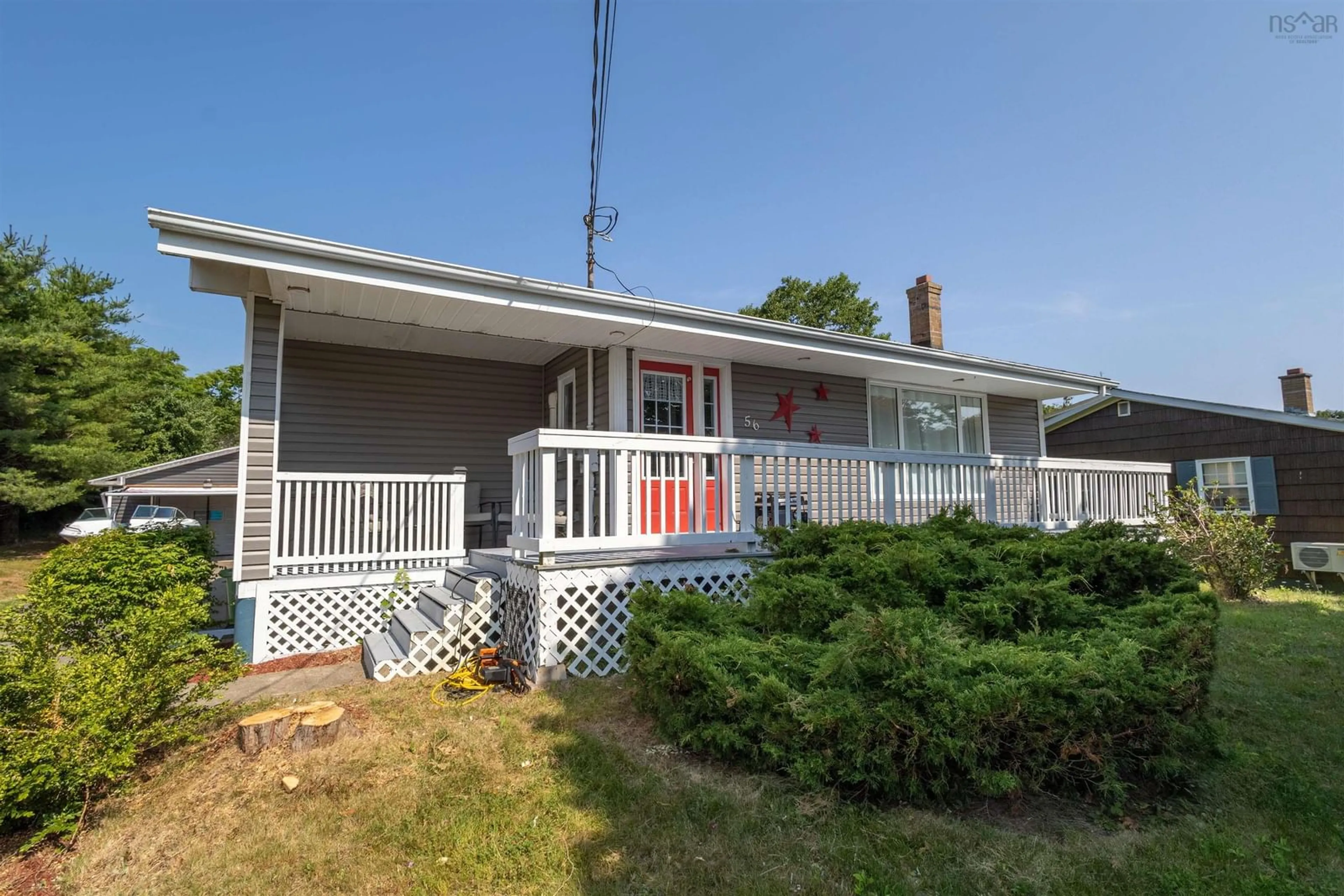 Home with vinyl exterior material, street for 56 Holic Ave, North Sydney Nova Scotia B2A 3R8