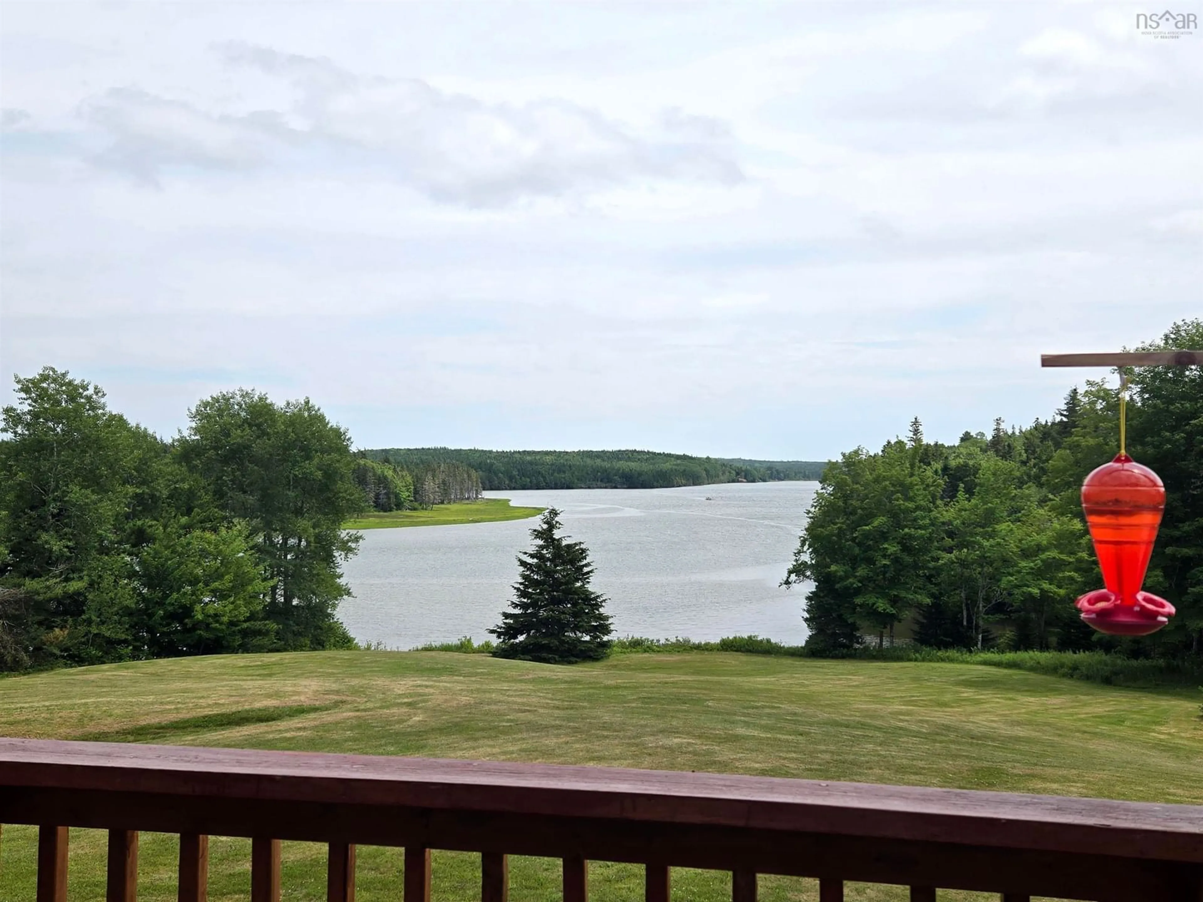 Patio, water/lake/river/ocean view for 543 Lower River Rd, Grantville Nova Scotia B0E 1J0