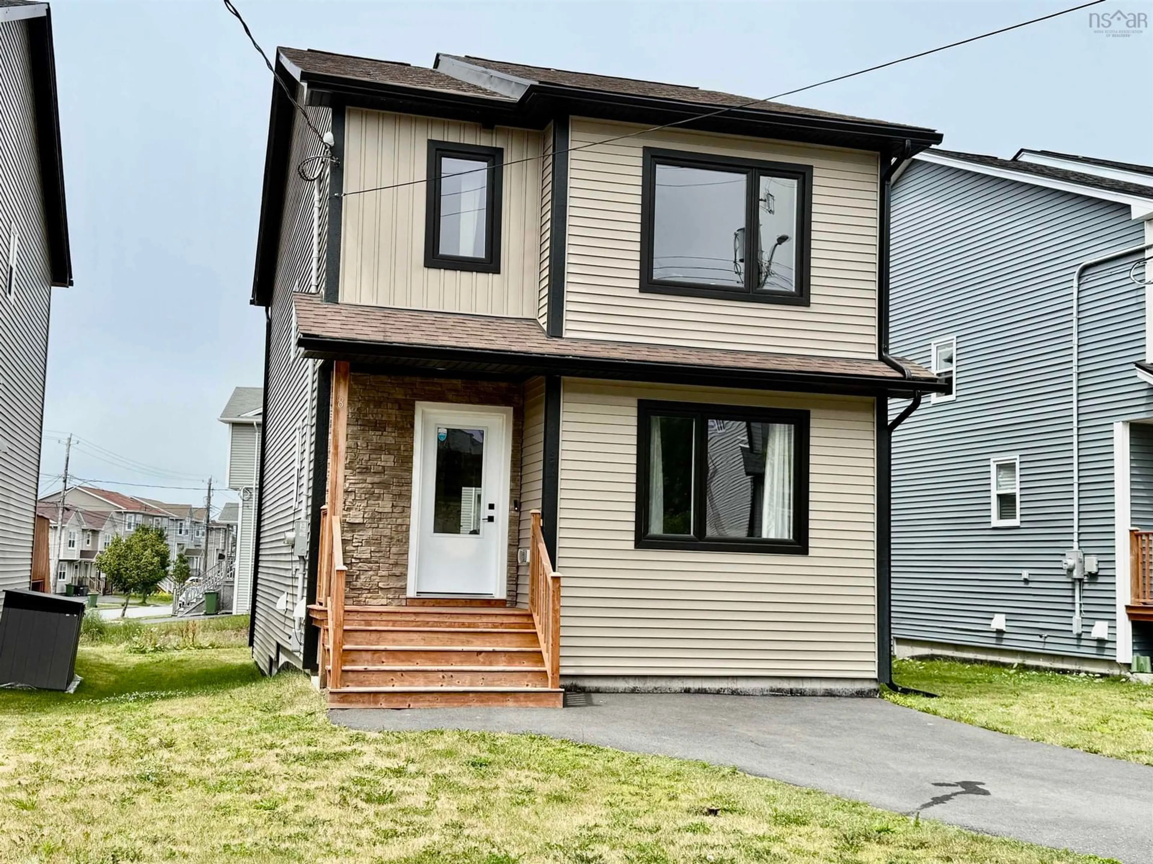 Home with vinyl exterior material, street for 8 Quartz Dr, Halifax Nova Scotia B3P 0E4