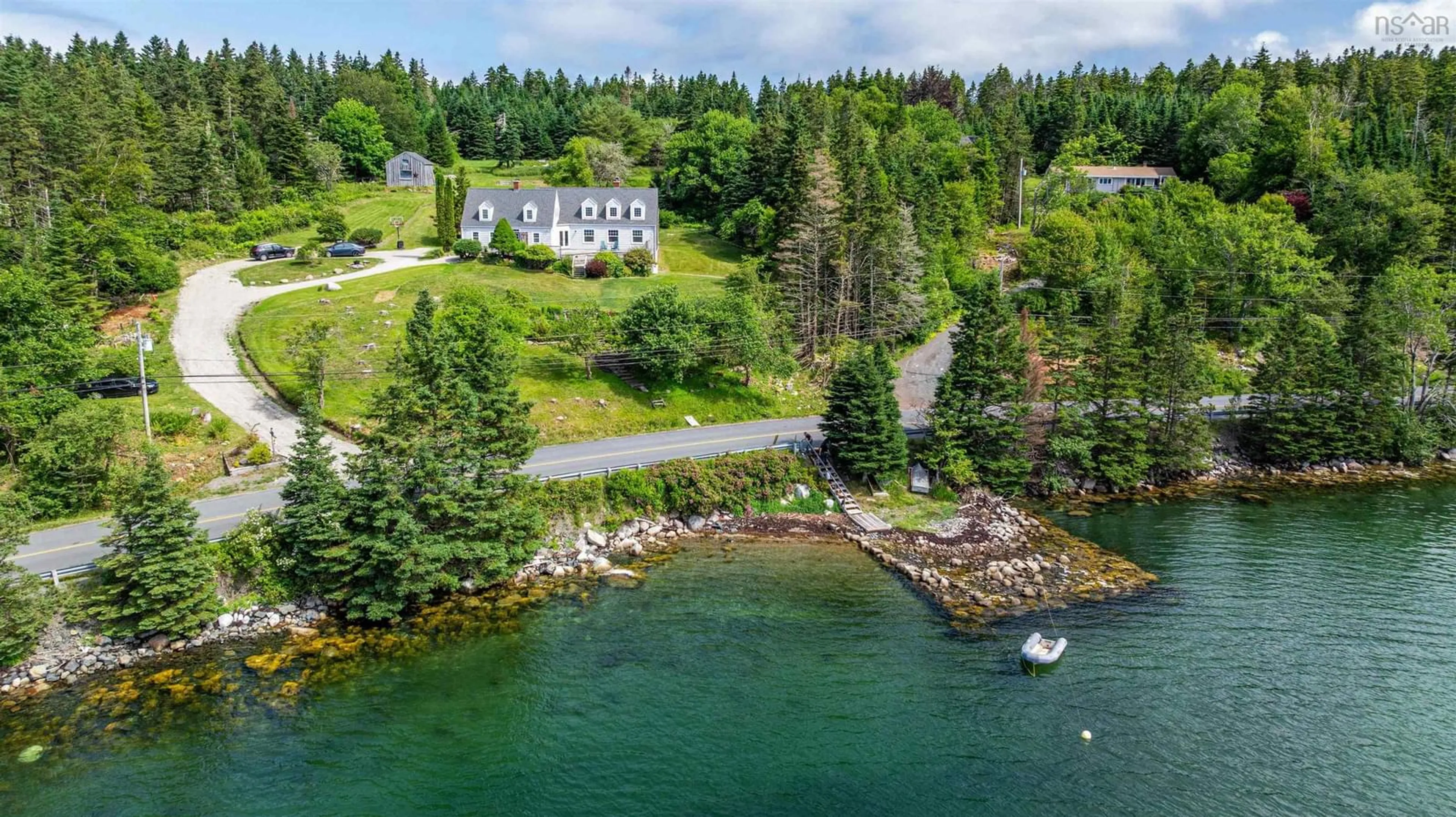 A pic from outside/outdoor area/front of a property/back of a property/a pic from drone, water/lake/river/ocean view for 211 Indian Point Rd, Glen Haven Nova Scotia B3Z 2S2