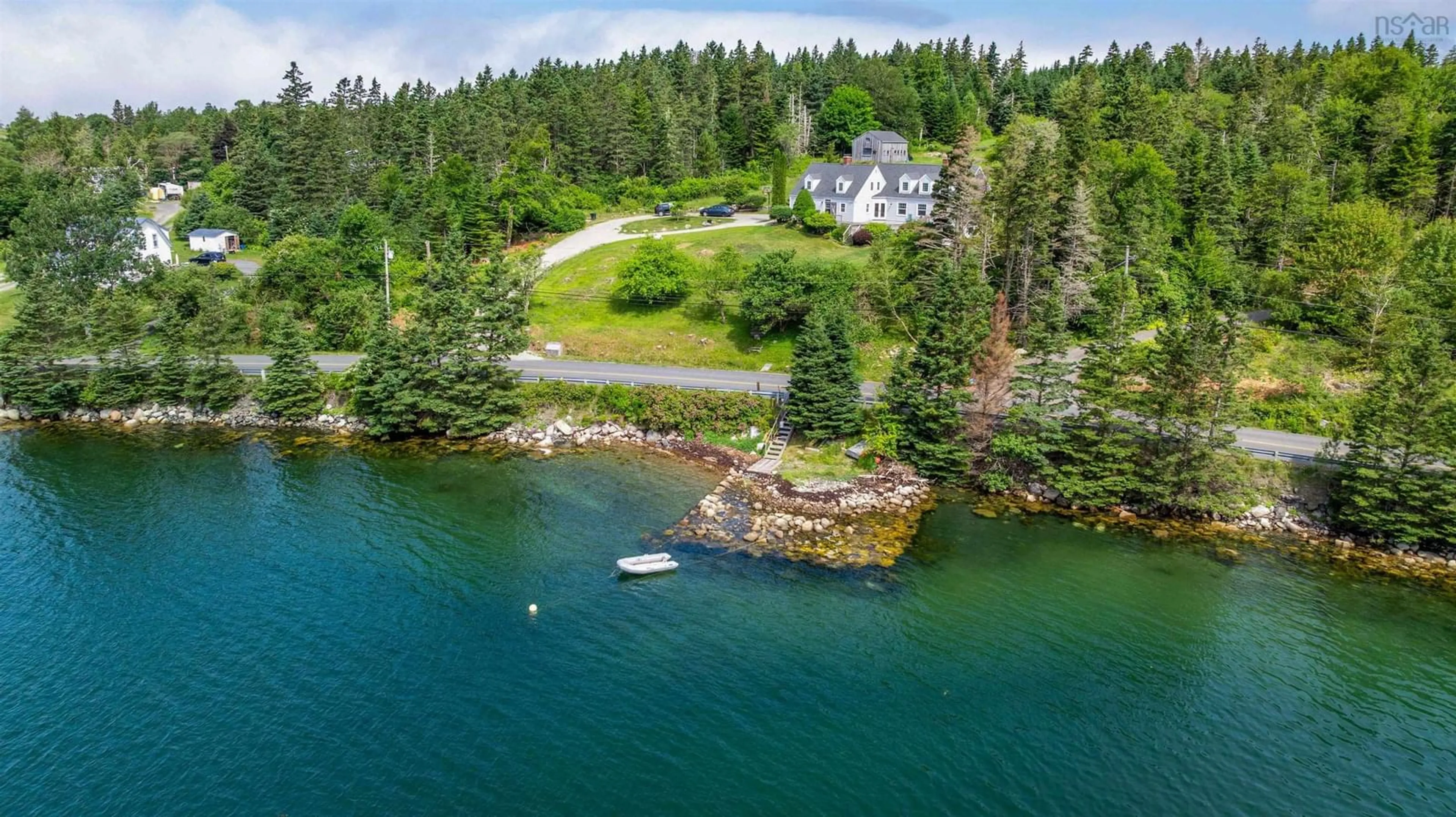 A pic from outside/outdoor area/front of a property/back of a property/a pic from drone, water/lake/river/ocean view for 211 Indian Point Rd, Glen Haven Nova Scotia B3Z 2S2