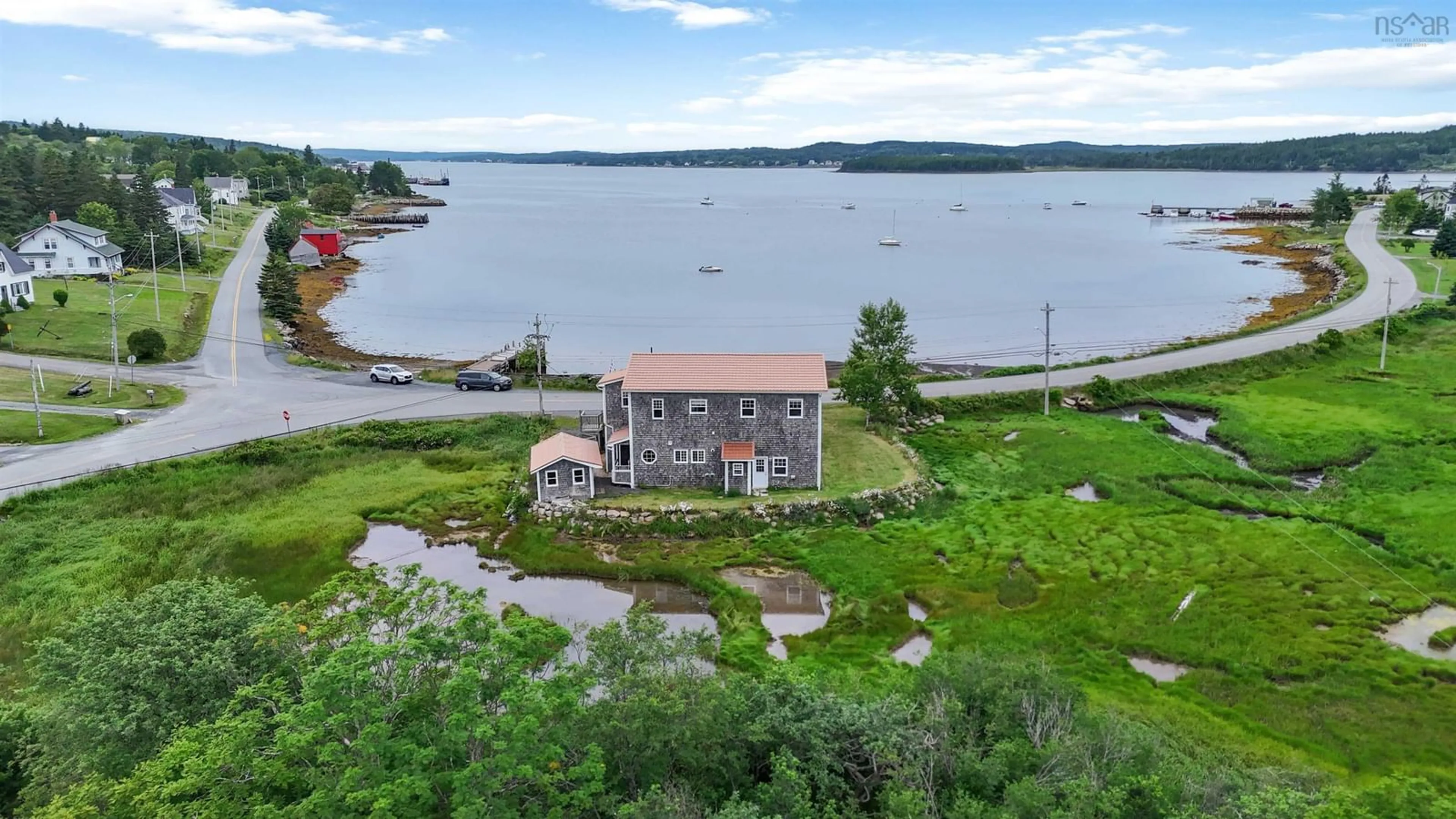 A pic from outside/outdoor area/front of a property/back of a property/a pic from drone, water/lake/river/ocean view for 285 Lower Lahave Rd, Lower LaHave Nova Scotia B0J 2W0