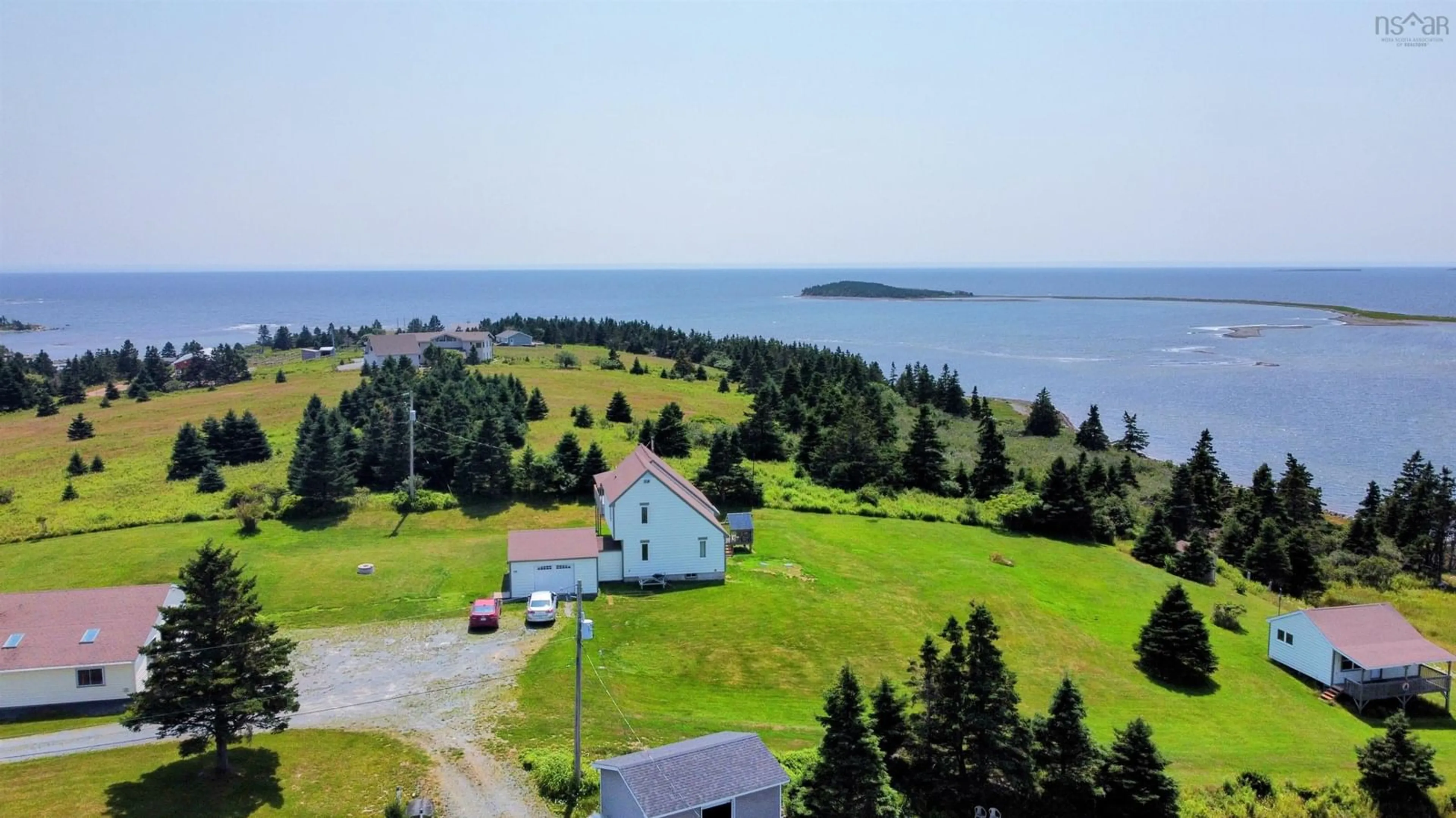 A pic from outside/outdoor area/front of a property/back of a property/a pic from drone, water/lake/river/ocean view for 55 Whos Hill Rd, Lower East Chezzetcook Nova Scotia B0J 2L0