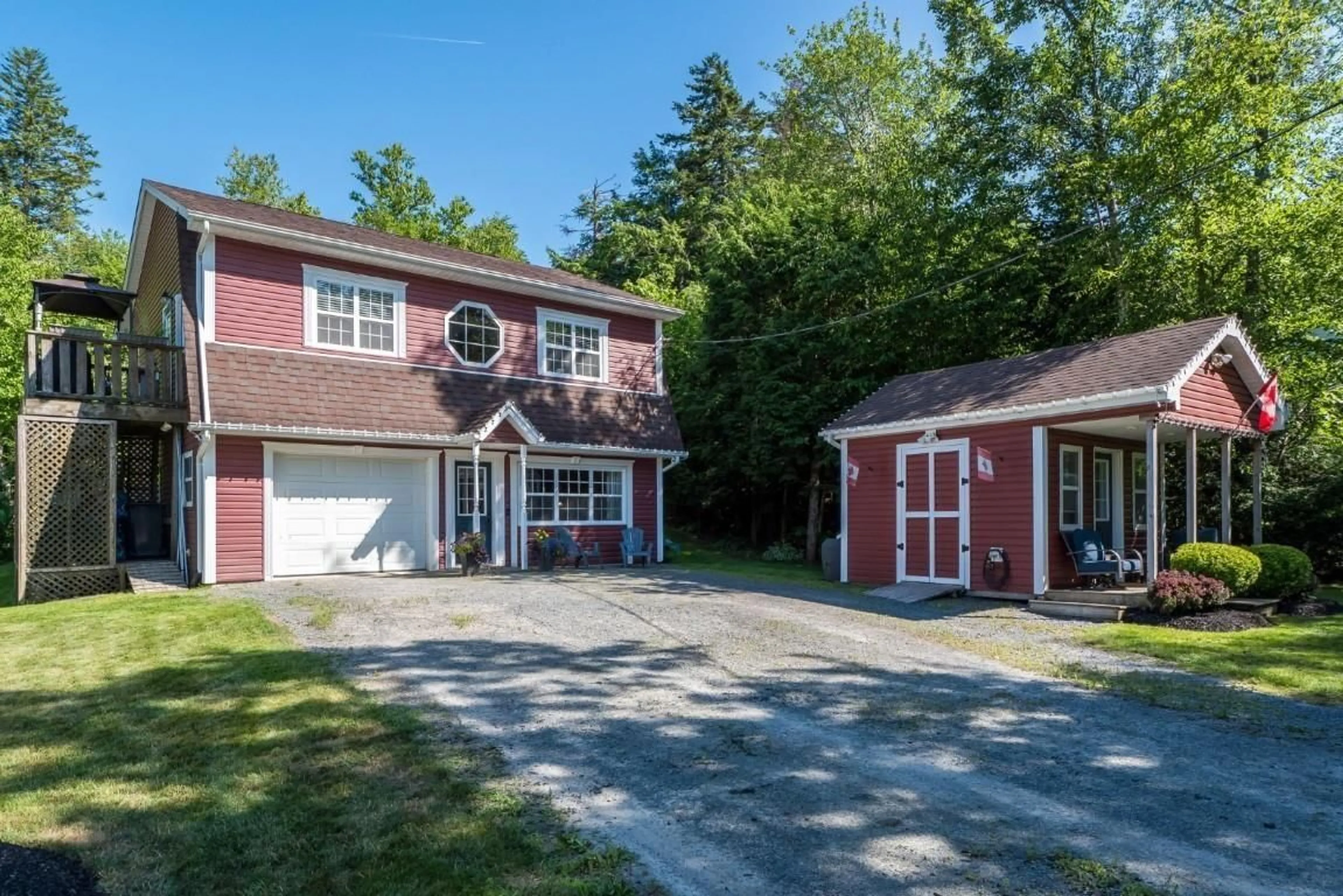A pic from outside/outdoor area/front of a property/back of a property/a pic from drone, street for 115 Springfield Lake Rd, Middle Sackville Nova Scotia B4E 3B1