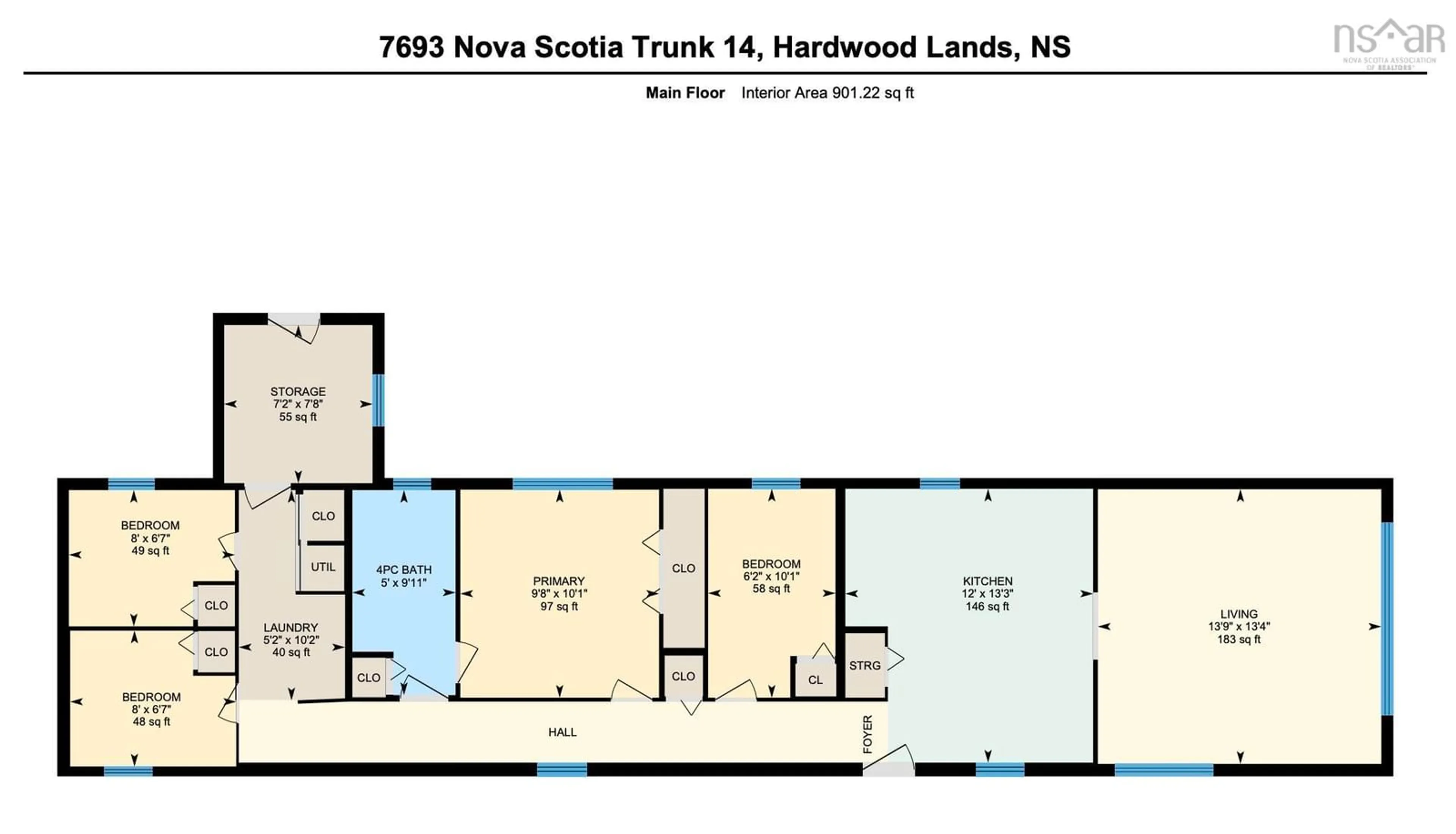 Floor plan for 7693 Highway 14, Hardwood Lands Nova Scotia B0N 1Y0
