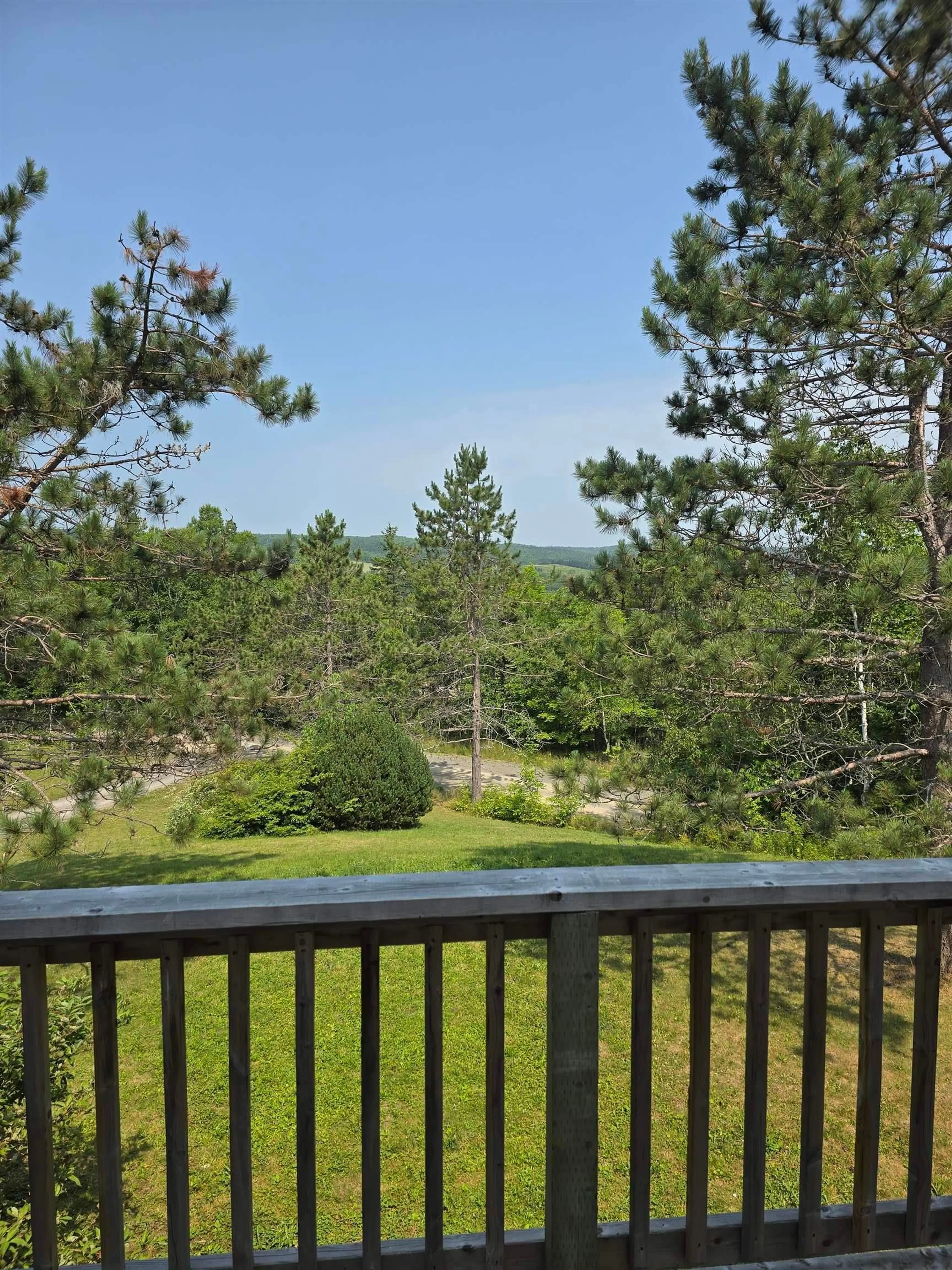 Balcony in the apartment, forest/trees view for 44 Dorts Road, Goshen Nova Scotia B0H 1M0