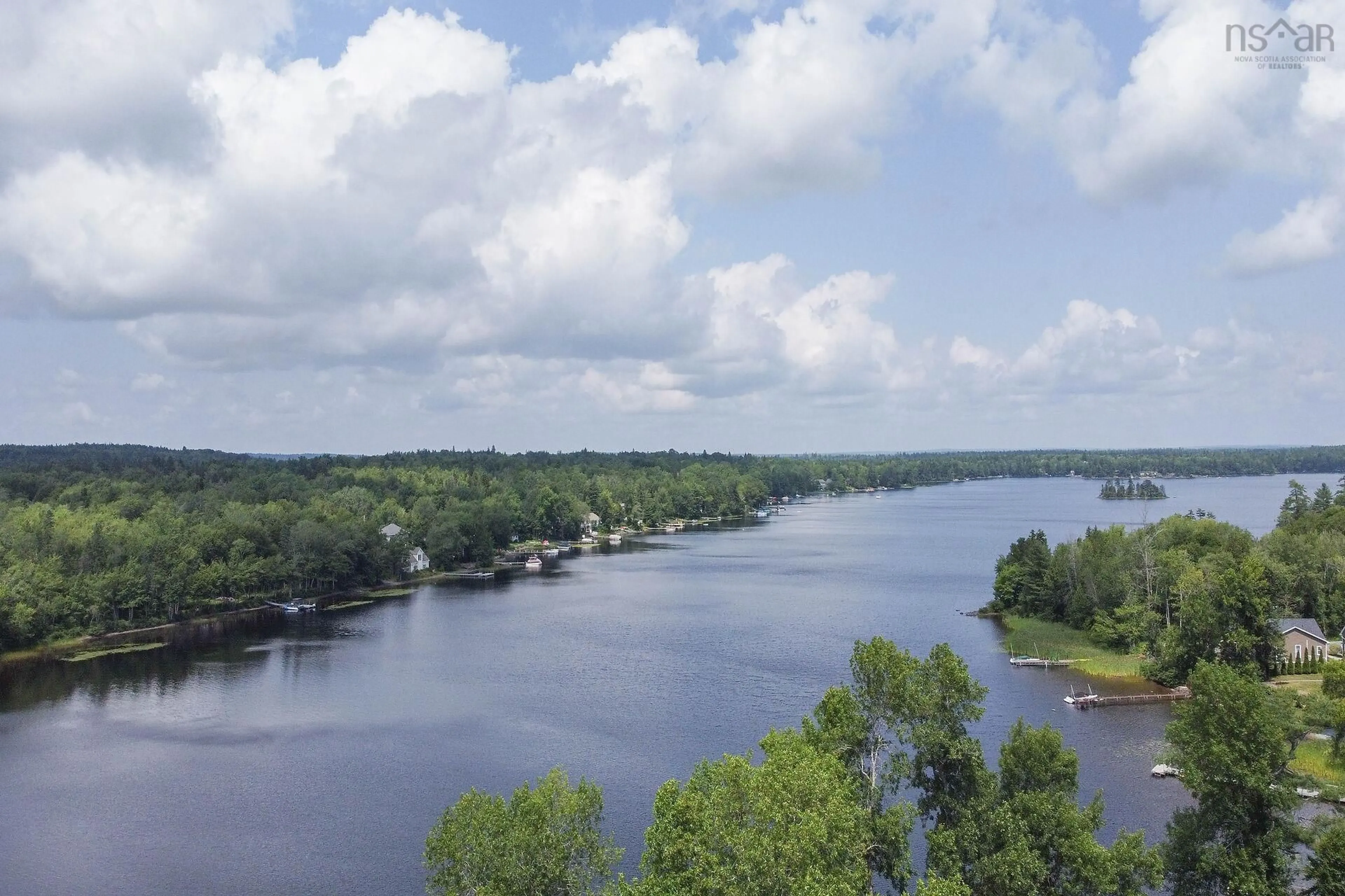 A pic from outside/outdoor area/front of a property/back of a property/a pic from drone, water/lake/river/ocean view for 1178 Highway 1, Lakelands Nova Scotia B0N 1Z0
