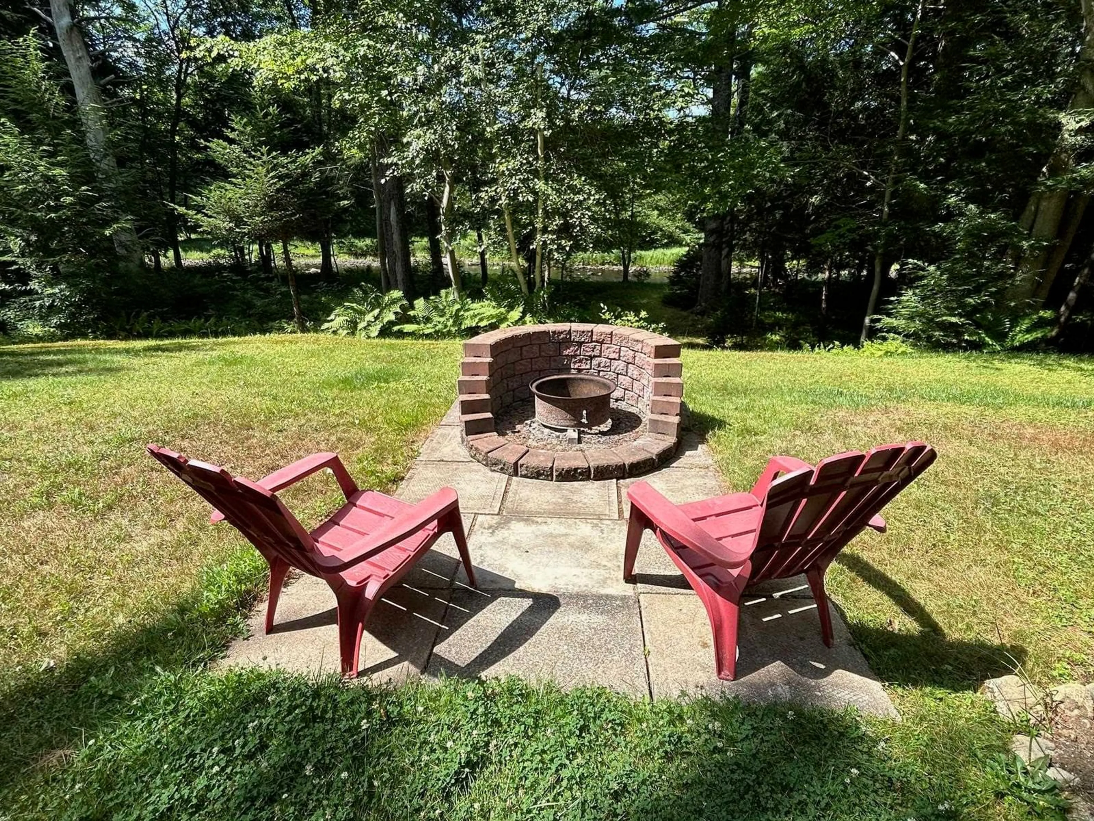 Patio, forest/trees view for 283 Brandy Lane, North River Nova Scotia B0R 1E0