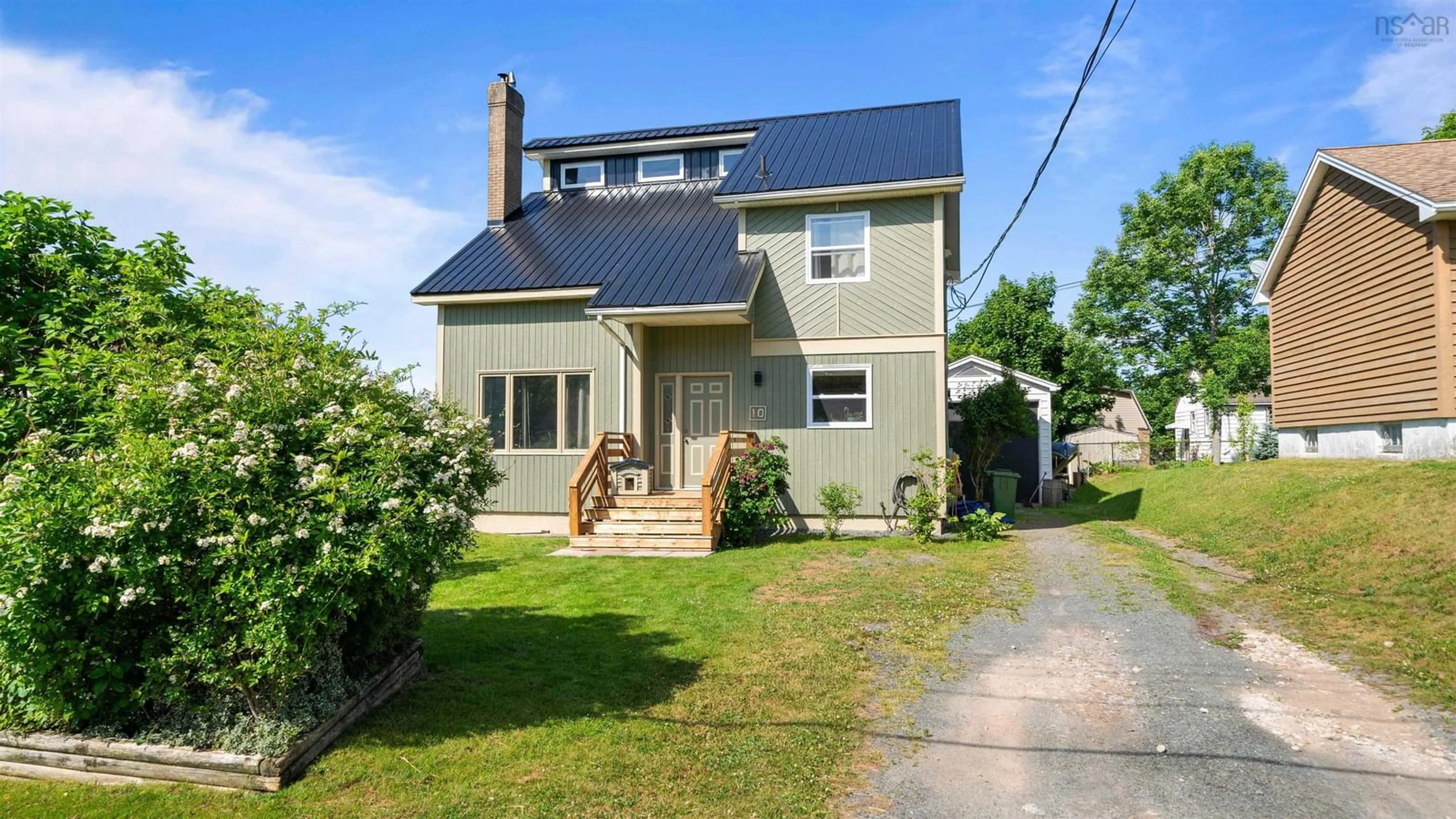 Home with vinyl exterior material, street for 10 Fader St, Dartmouth Nova Scotia B2X 1P3