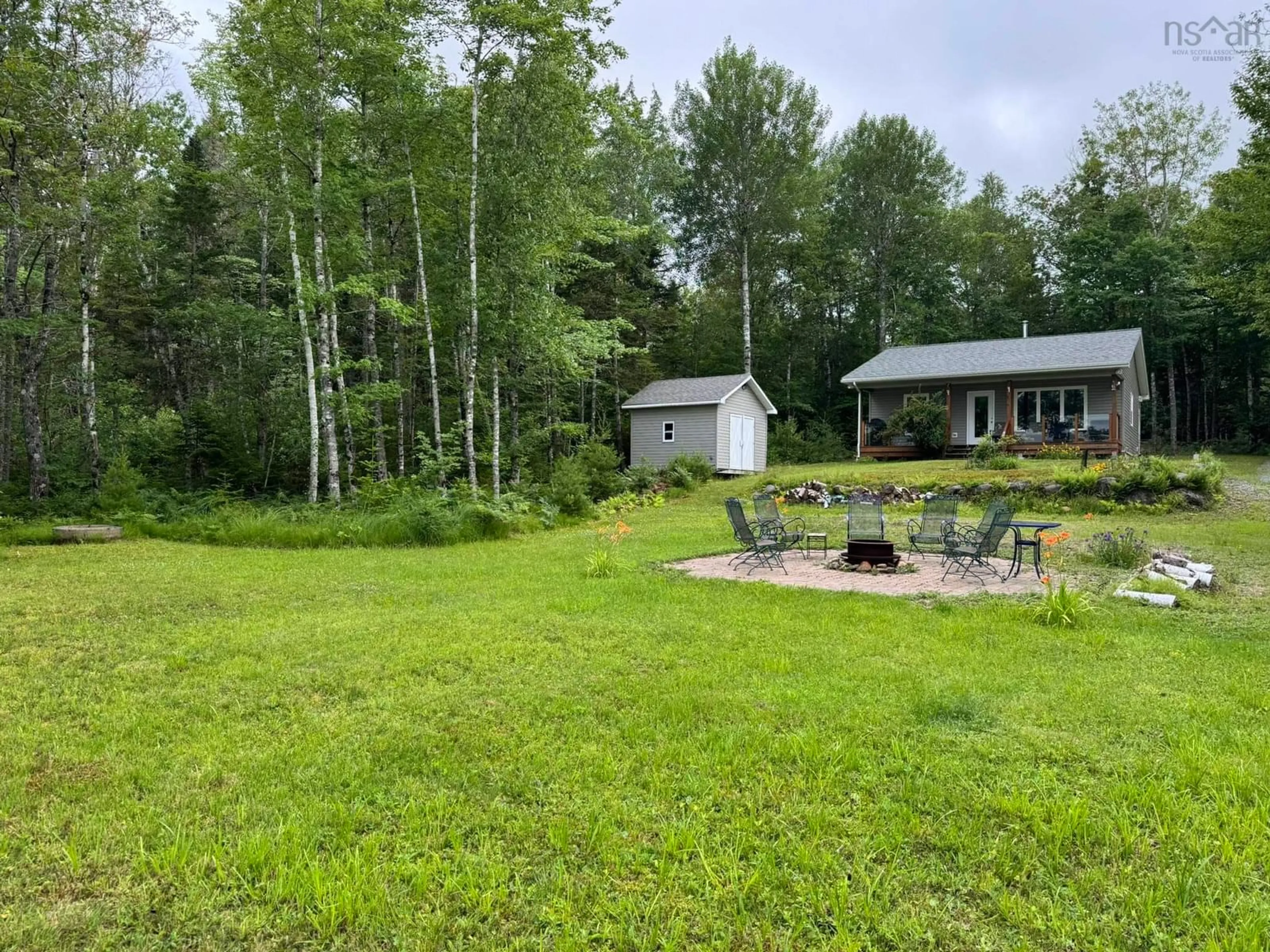 A pic from outside/outdoor area/front of a property/back of a property/a pic from drone, forest/trees view for 188 Clearview Lane, Union Square Nova Scotia B0R 1A0