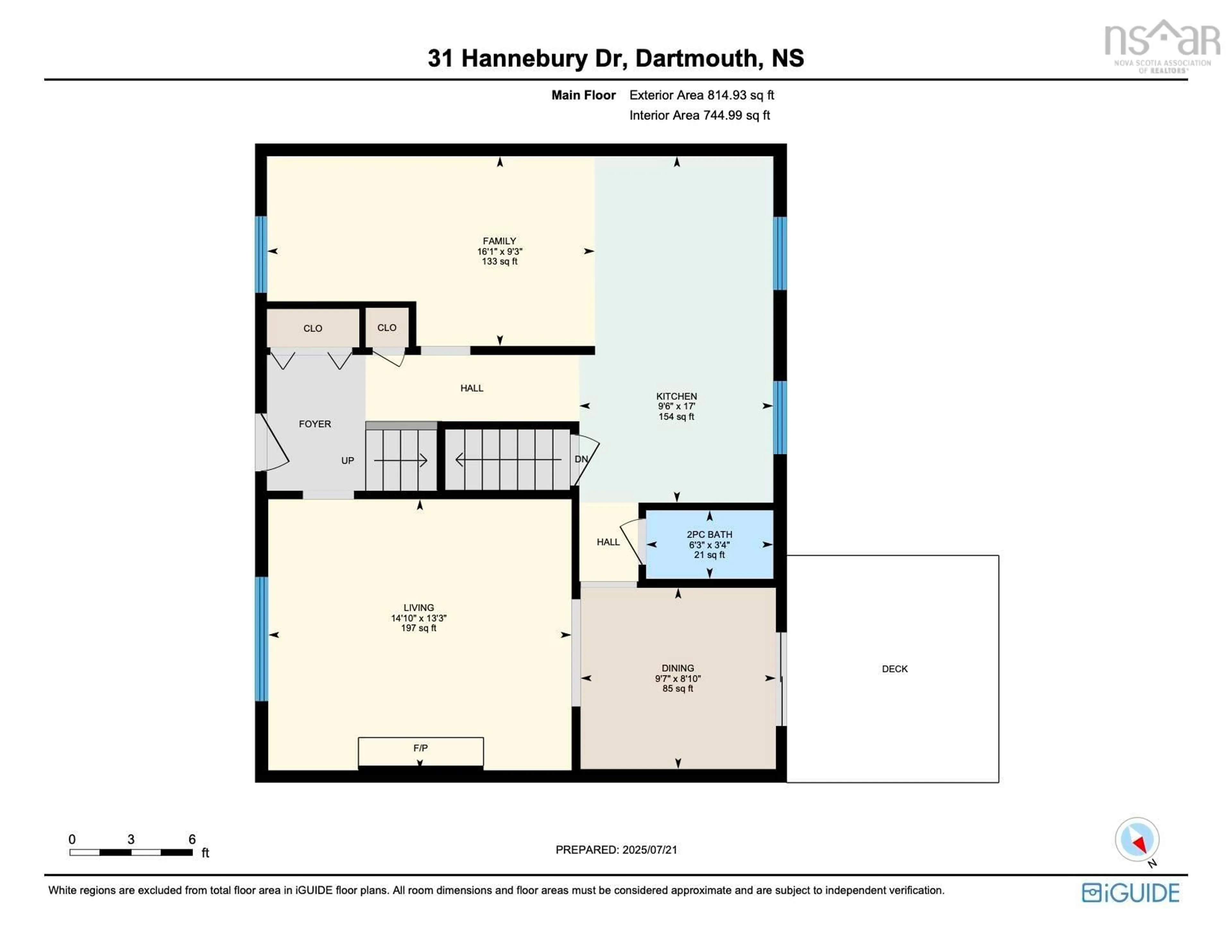 Floor plan for 31 Hannebury Dr, Cole Harbour Nova Scotia B2V 1P7