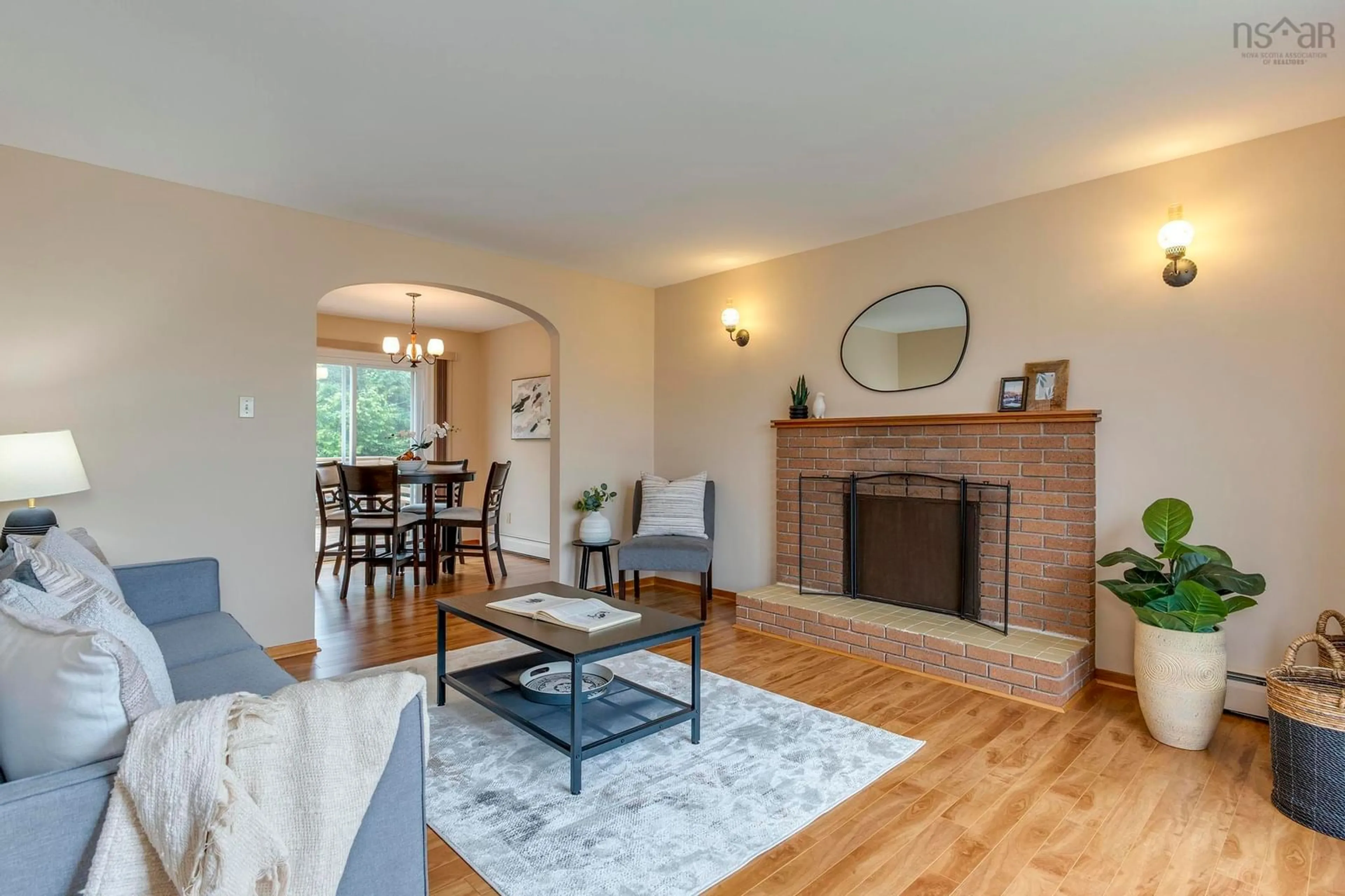 Living room with furniture, wood/laminate floor for 31 Hannebury Dr, Cole Harbour Nova Scotia B2V 1P7