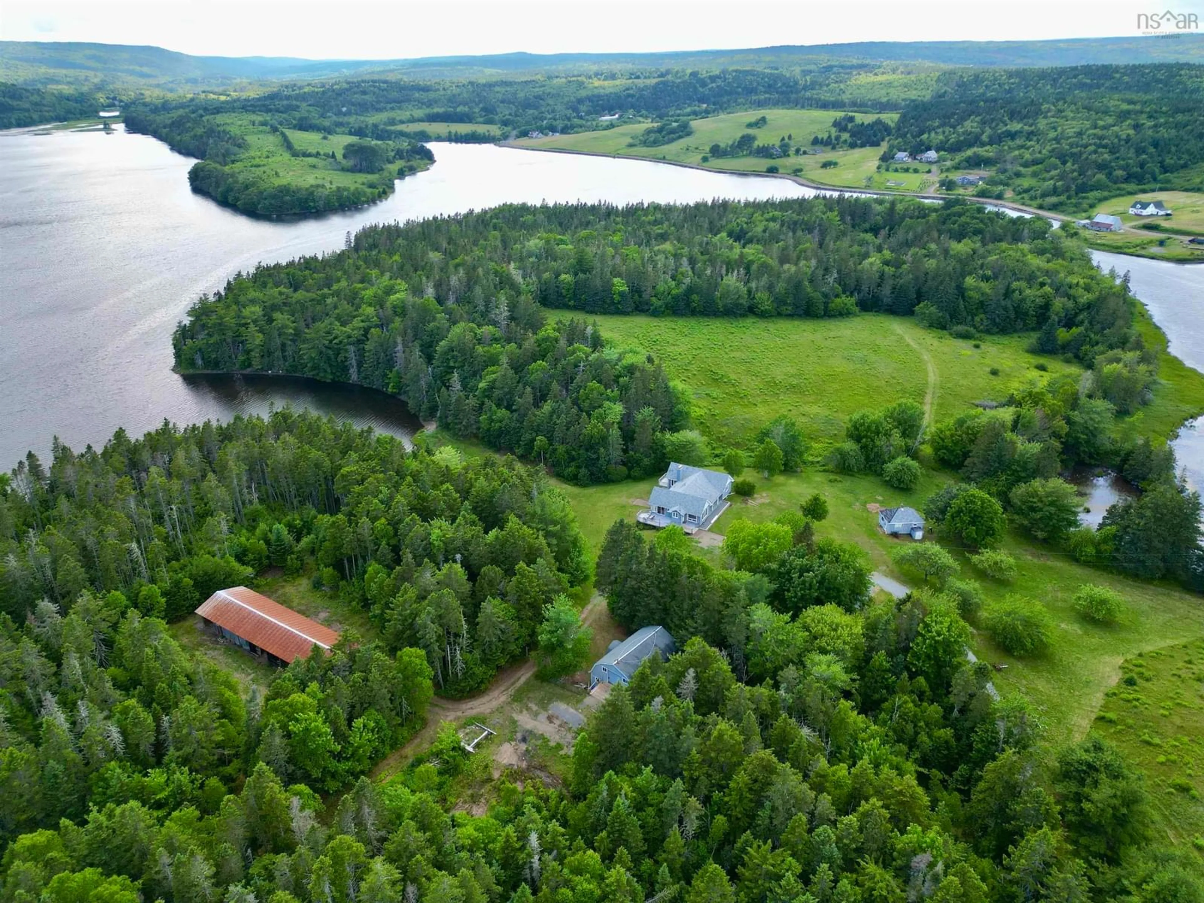 A pic from outside/outdoor area/front of a property/back of a property/a pic from drone, water/lake/river/ocean view for 9169 Highway 16, Cooks Cove Nova Scotia B0H 1N0