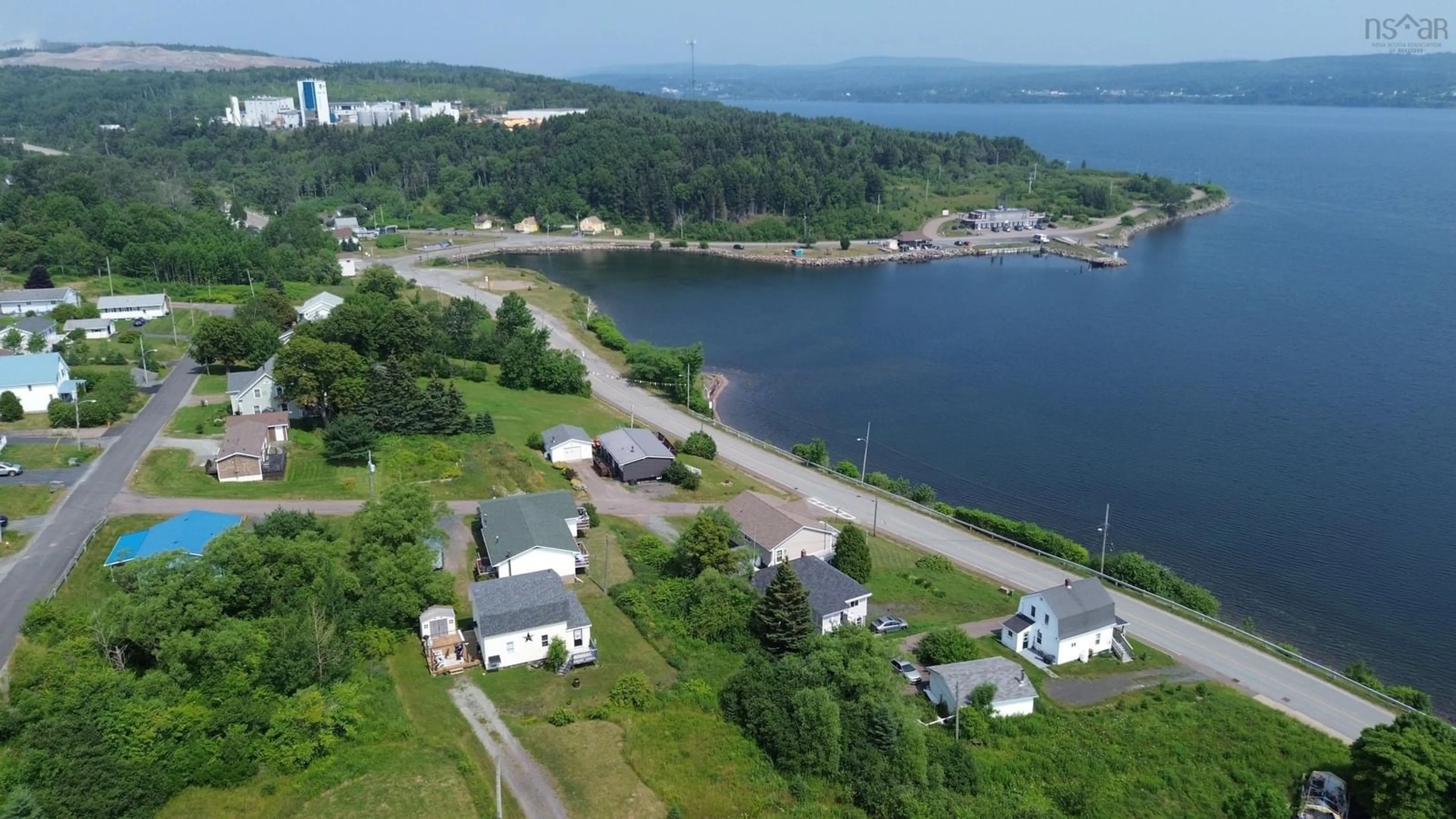 A pic from outside/outdoor area/front of a property/back of a property/a pic from drone, water/lake/river/ocean view for 9 Somers View, Mulgrave Nova Scotia B0E 2G0
