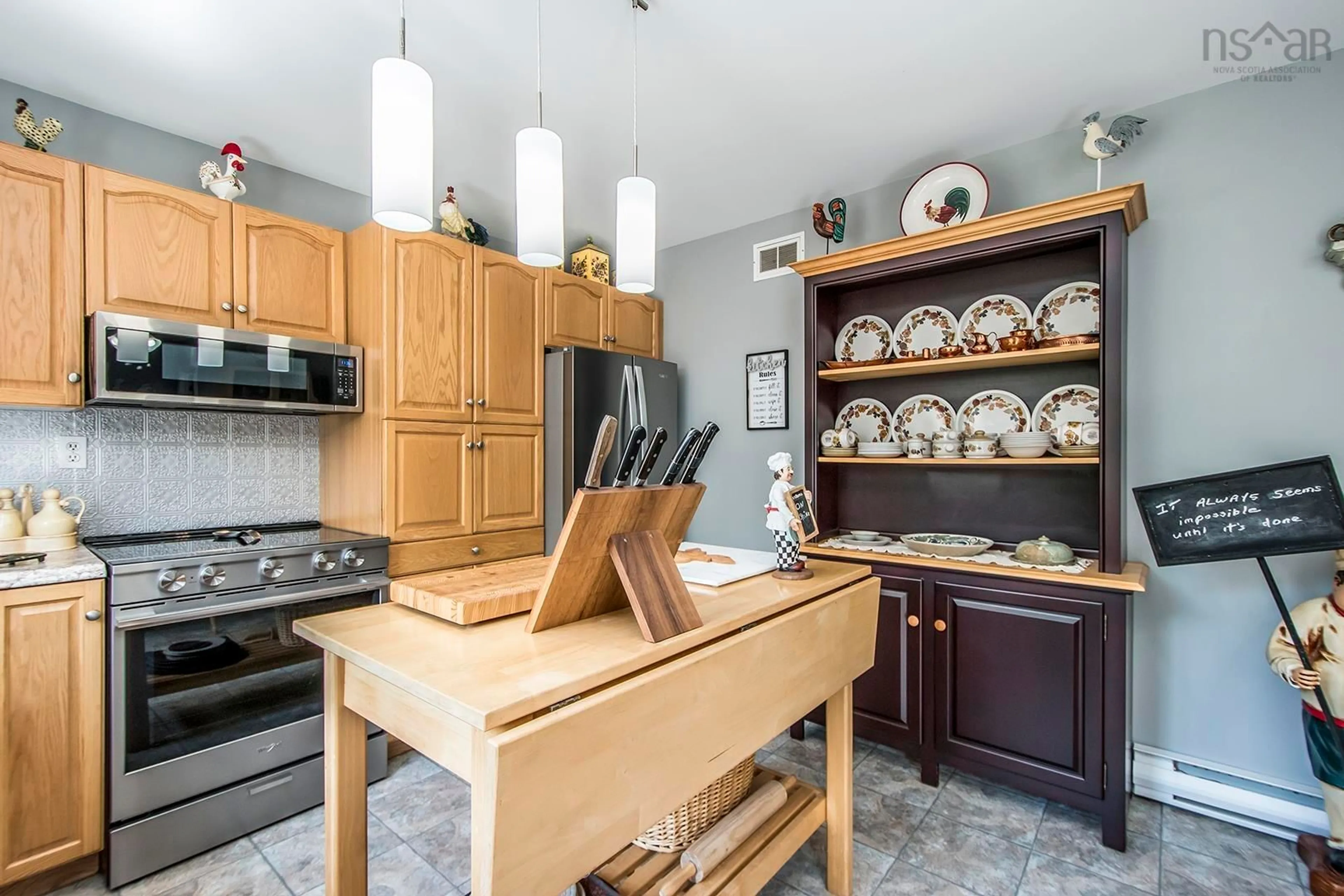 Open concept kitchen, ceramic/tile floor for 846 Murray Dr, Centreville Nova Scotia B0P 1J0