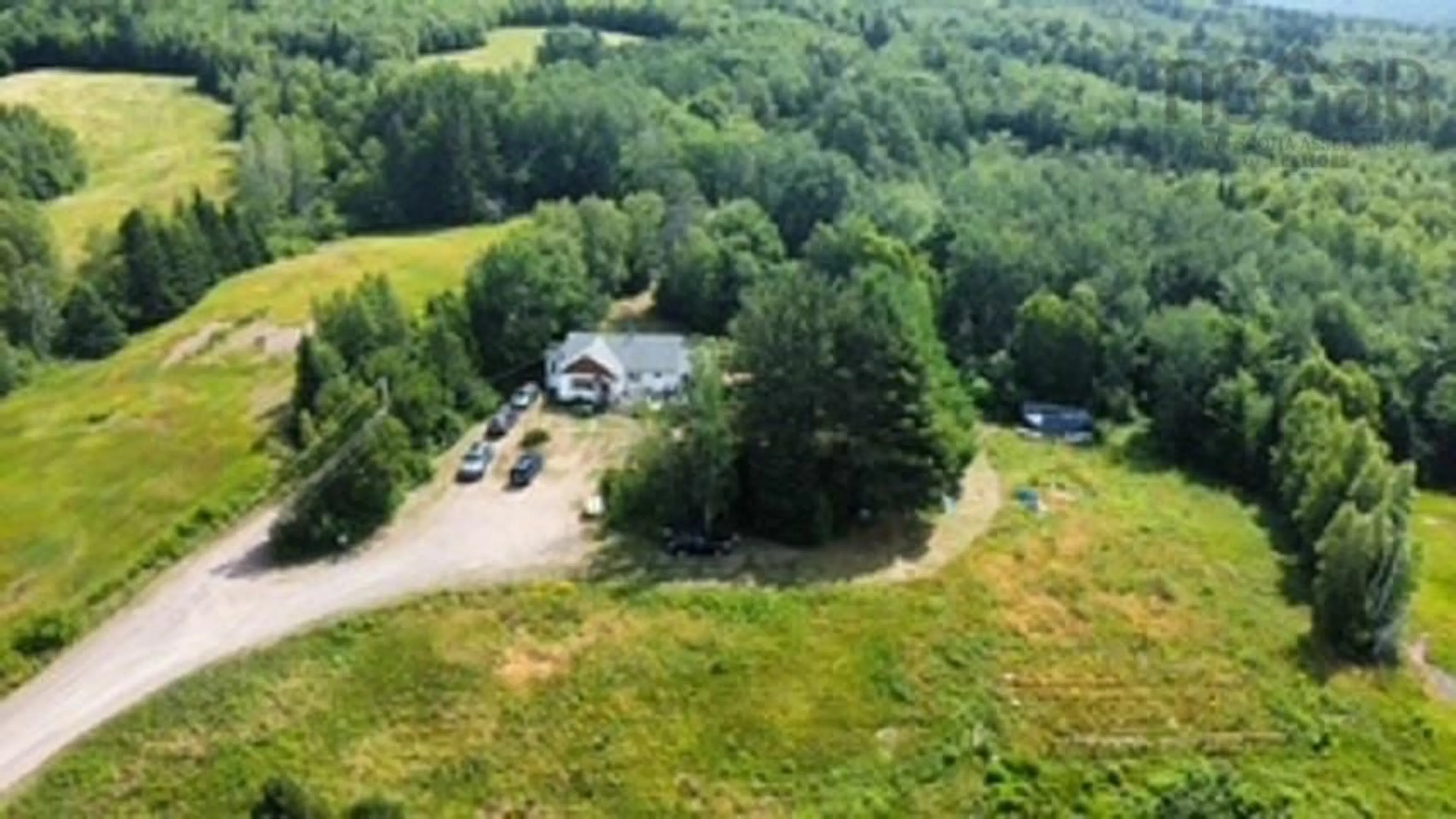 A pic from outside/outdoor area/front of a property/back of a property/a pic from drone, forest/trees view for 156 North Rd, Millvale Nova Scotia B0M 1E0