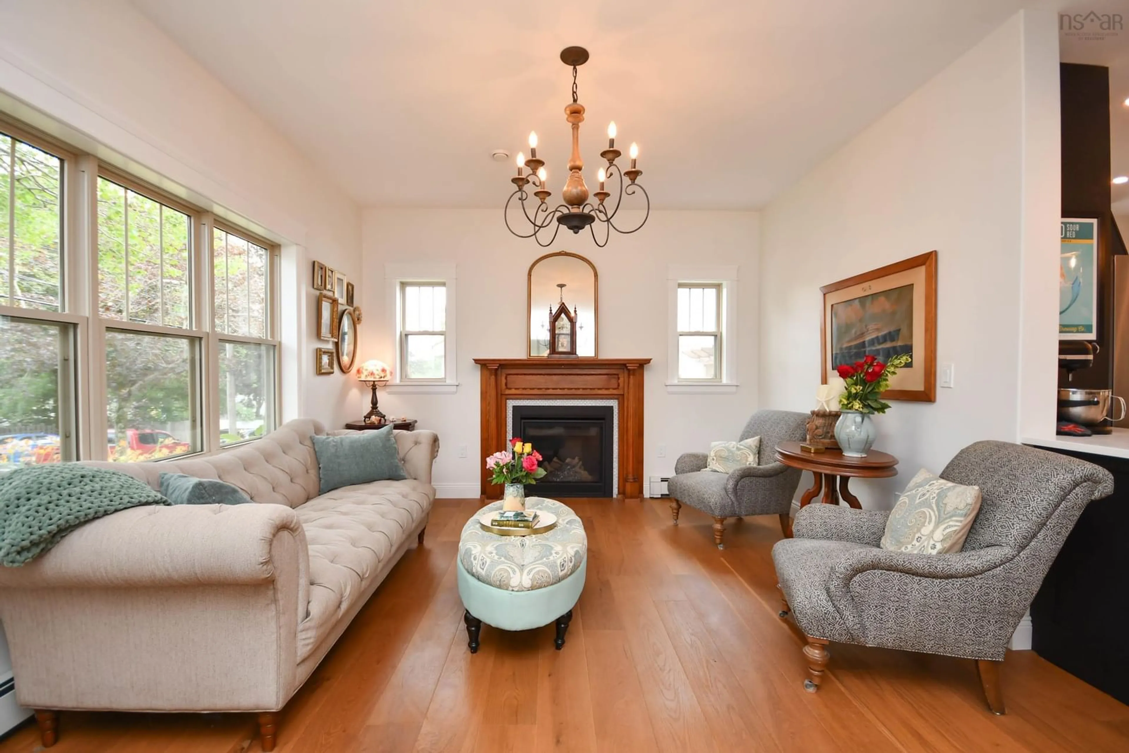 Living room with furniture, wood/laminate floor for 7 Crichton Park Rd, Dartmouth Nova Scotia B3A 2N7