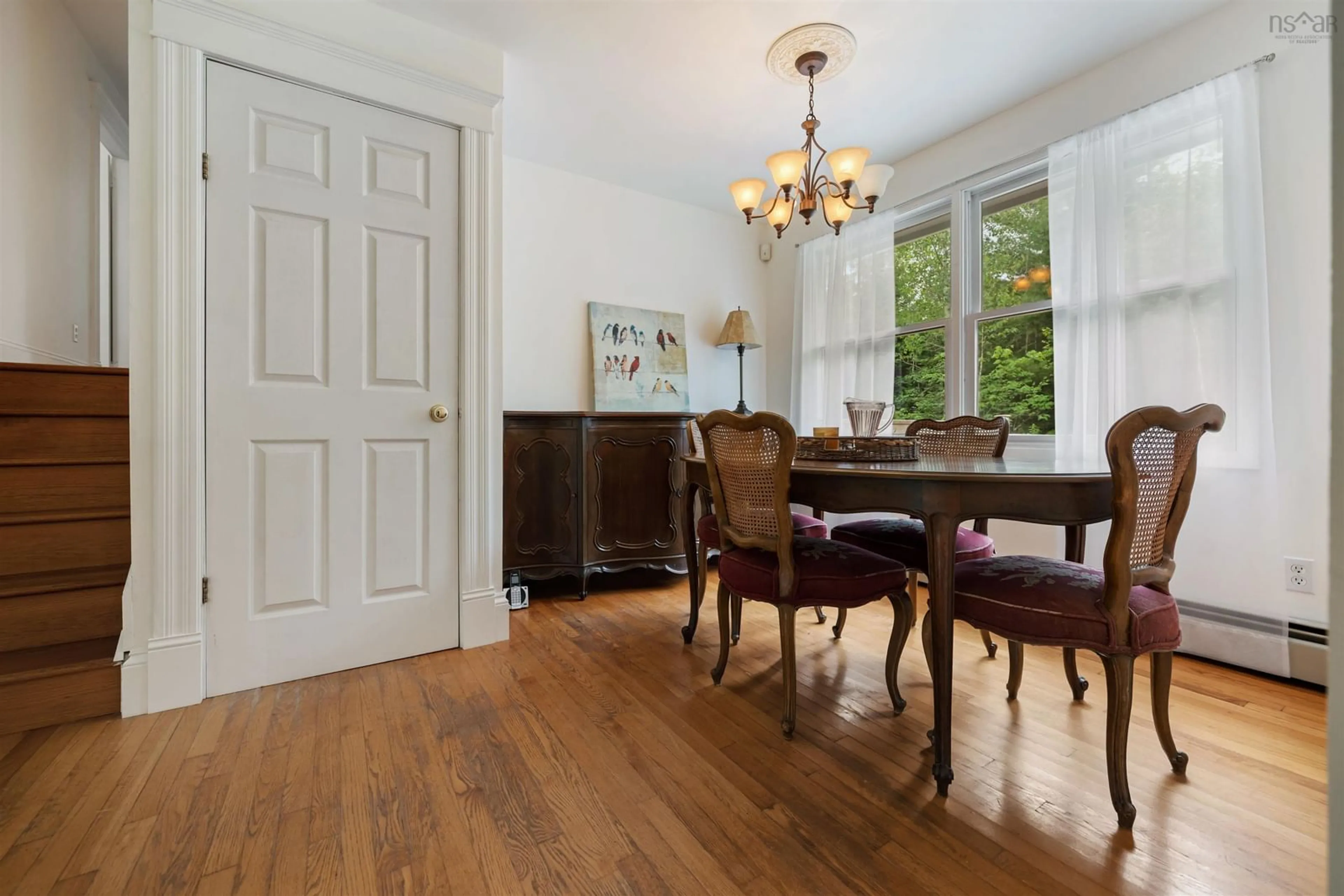 Dining room, wood/laminate floor for 19014 Highway 2, Fort Ellis Nova Scotia B0N 2J0