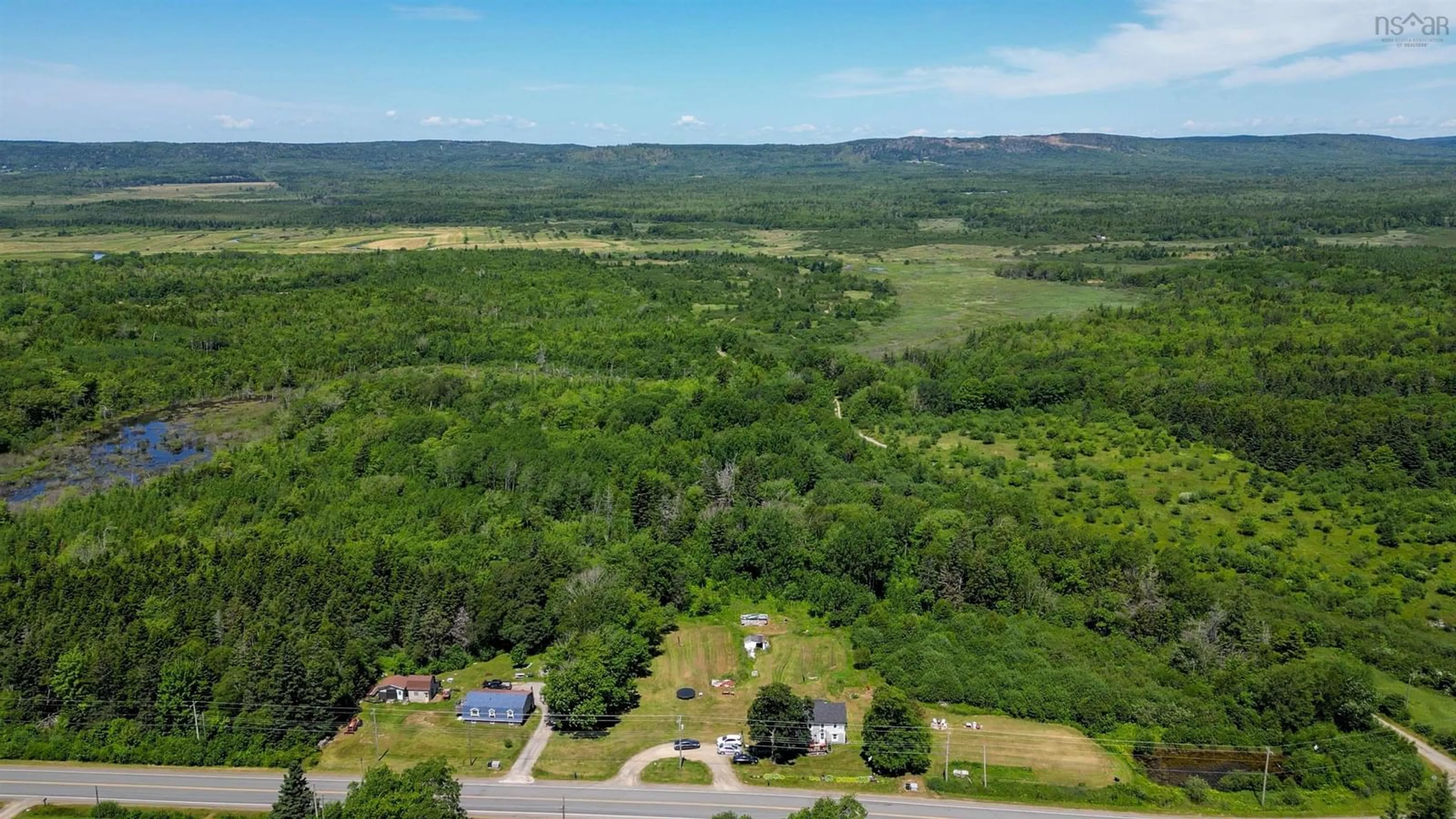 A pic from outside/outdoor area/front of a property/back of a property/a pic from drone, forest/trees view for 9281 Highway 101 #101, Brighton Nova Scotia B0V 1A0
