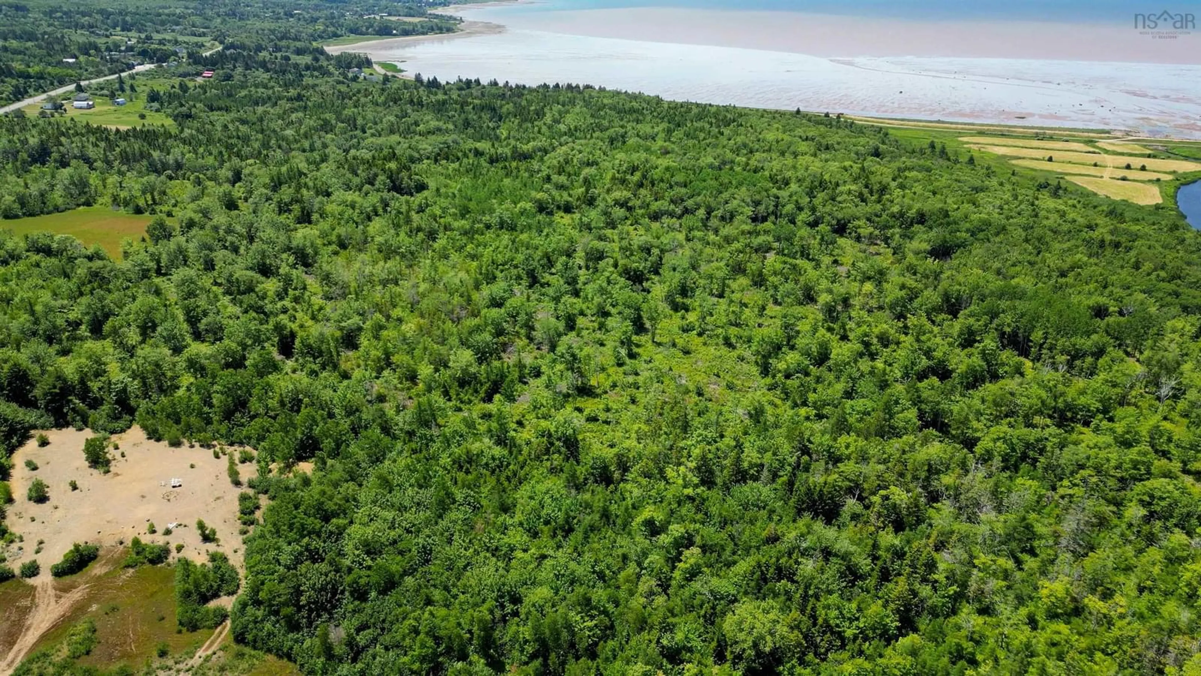 A pic from outside/outdoor area/front of a property/back of a property/a pic from drone, forest/trees view for 9281 Highway 101 #101, Brighton Nova Scotia B0V 1A0