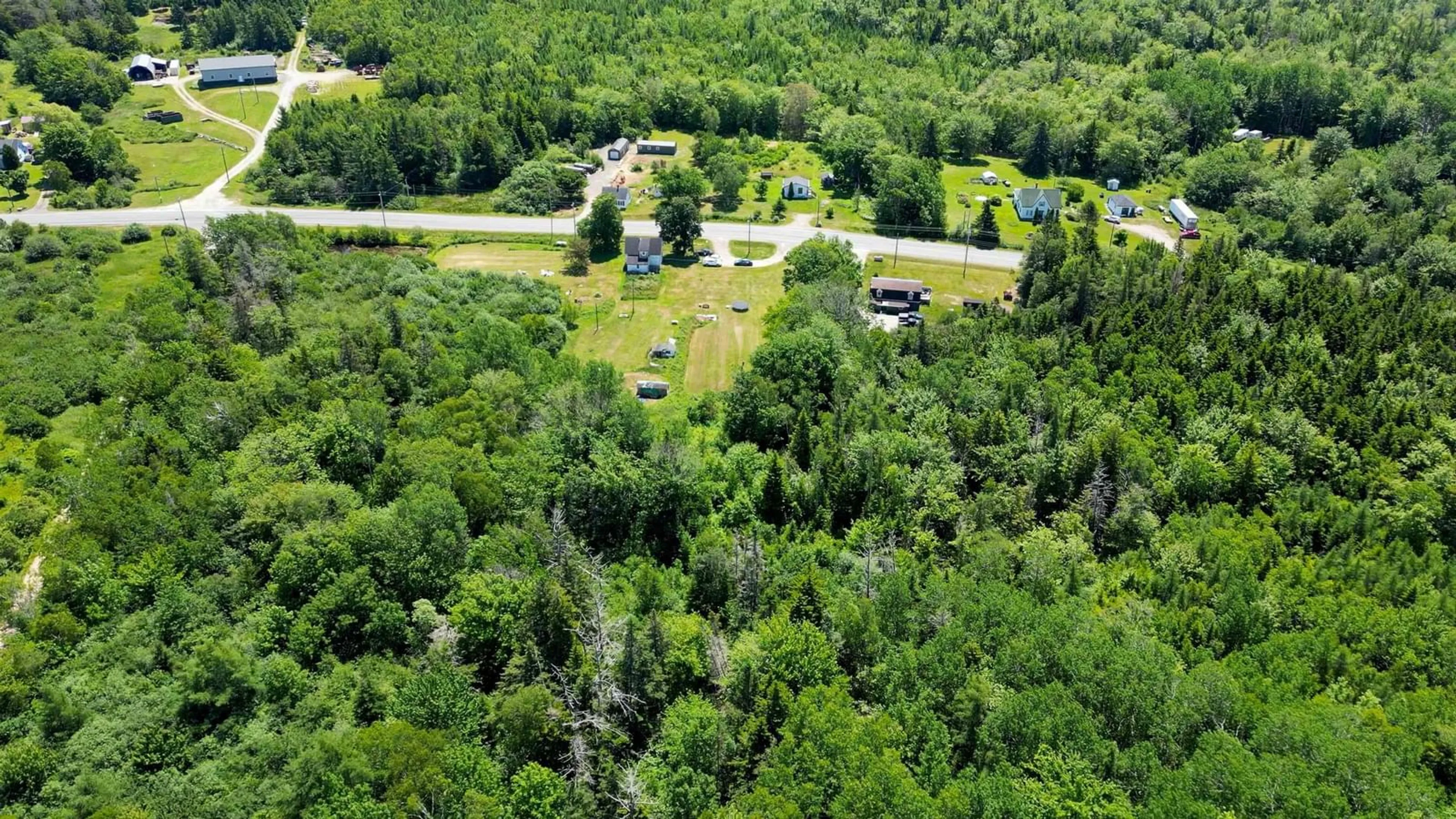 A pic from outside/outdoor area/front of a property/back of a property/a pic from drone, forest/trees view for 9281 Highway 101 #101, Brighton Nova Scotia B0V 1A0