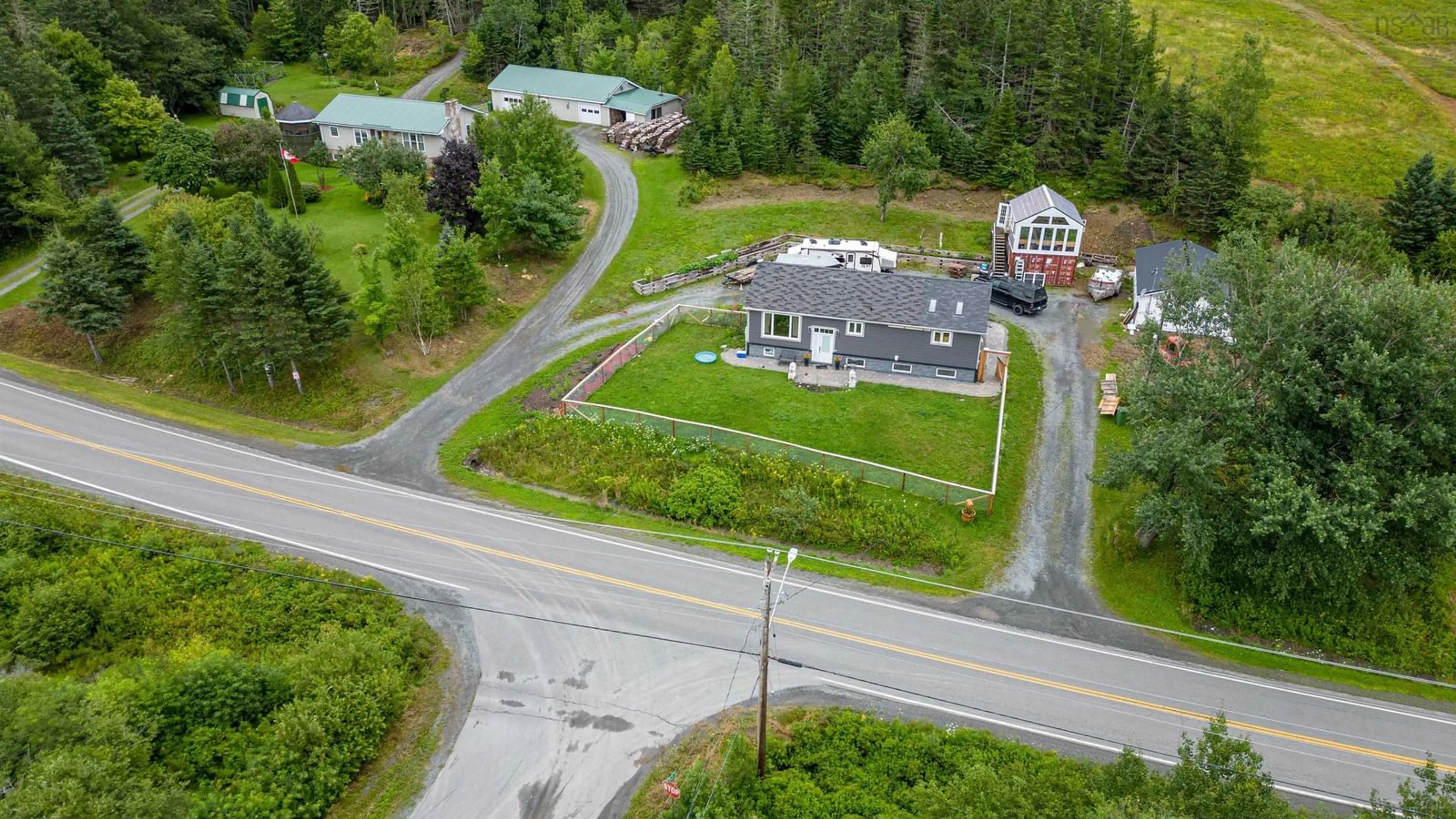 A pic from outside/outdoor area/front of a property/back of a property/a pic from drone, unknown for 1696 Highway 336, Dean Nova Scotia B0N 2M0
