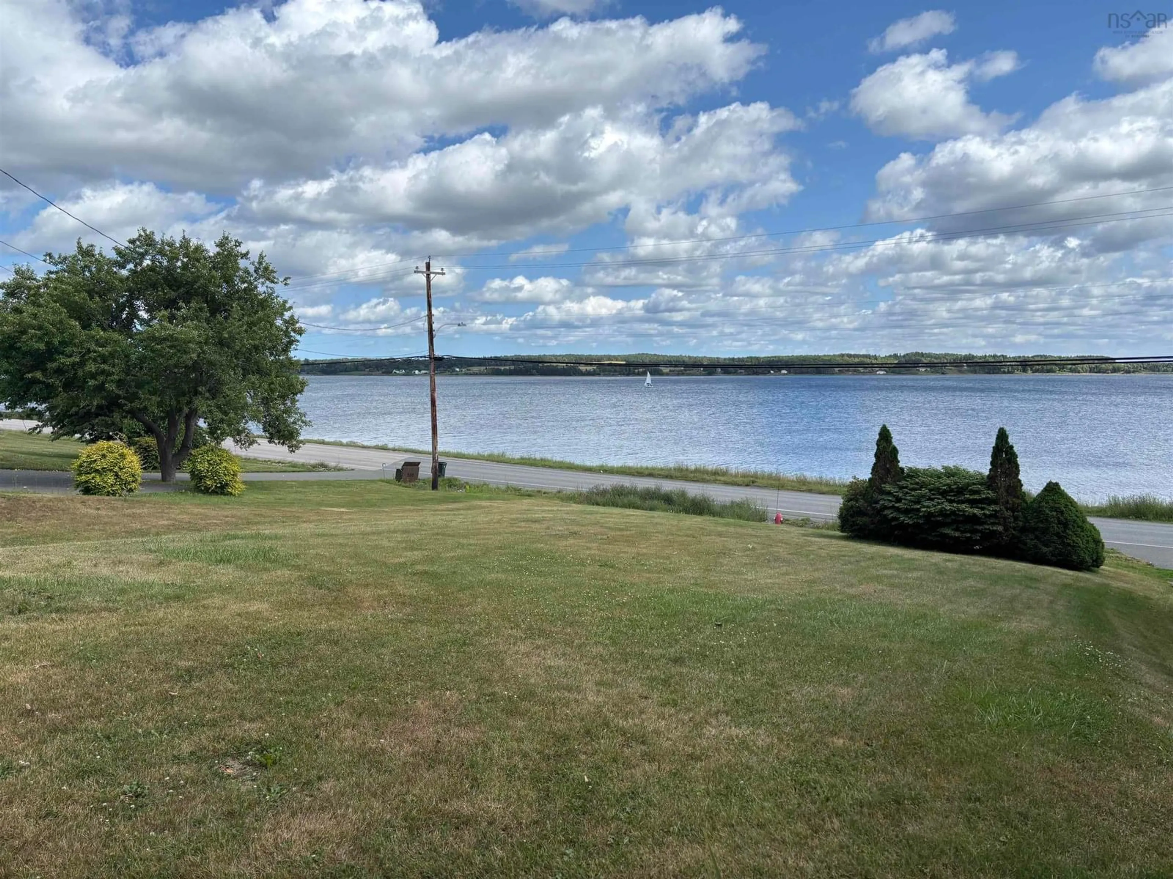 A pic from outside/outdoor area/front of a property/back of a property/a pic from drone, water/lake/river/ocean view for 268 Seaview Drive, Upper North Sydney Nova Scotia B2A 3N4