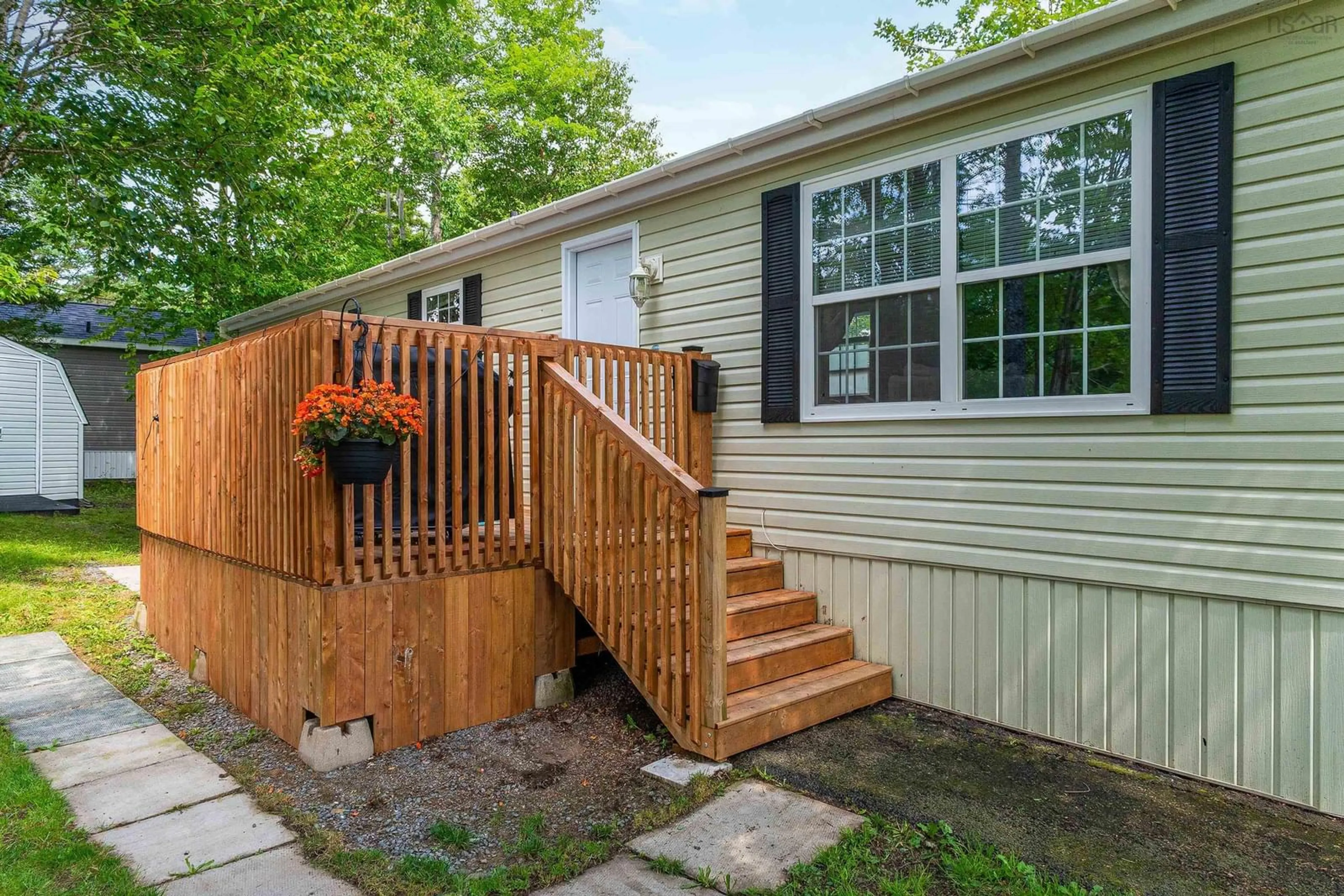 Home with vinyl exterior material, street for 25 Champlain Ave, Middle Sackville Nova Scotia B4E 3B2
