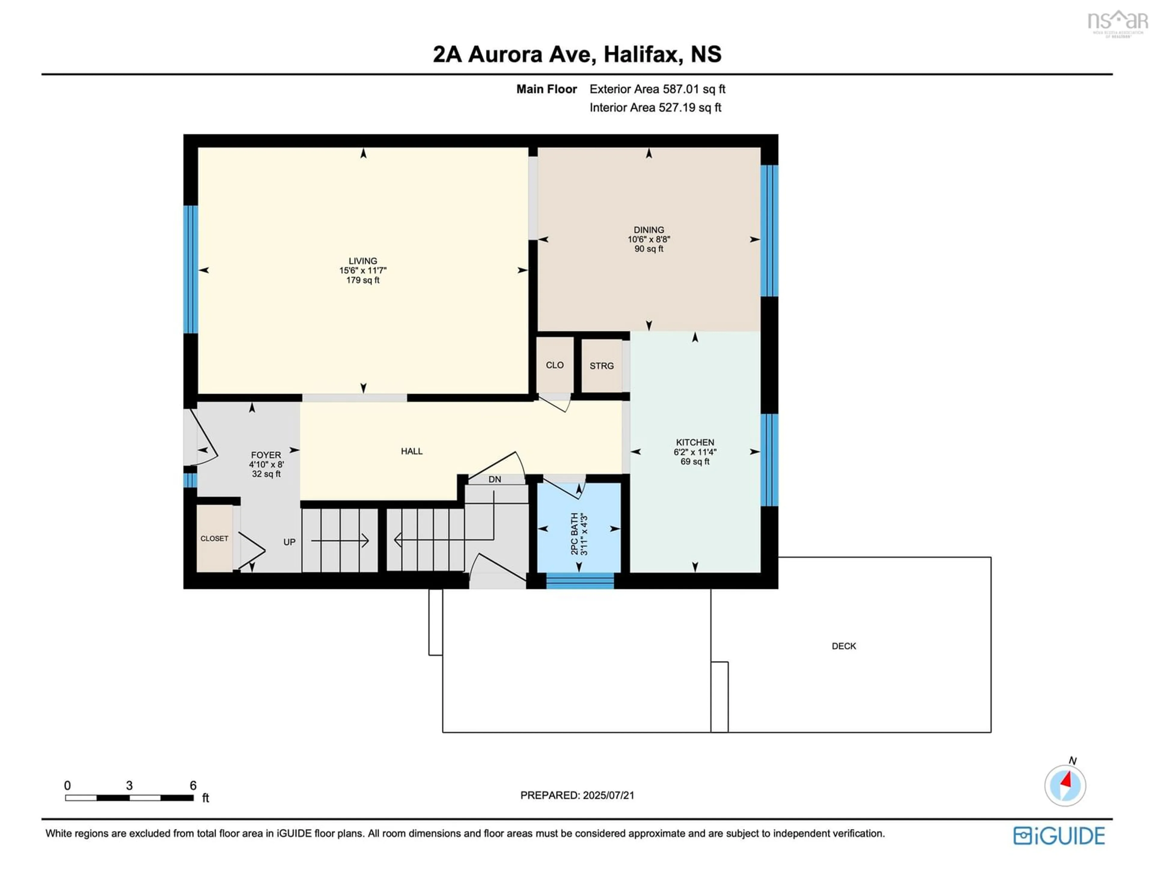 Floor plan for 2A Aurora Ave, Halifax Nova Scotia B3P 1H4