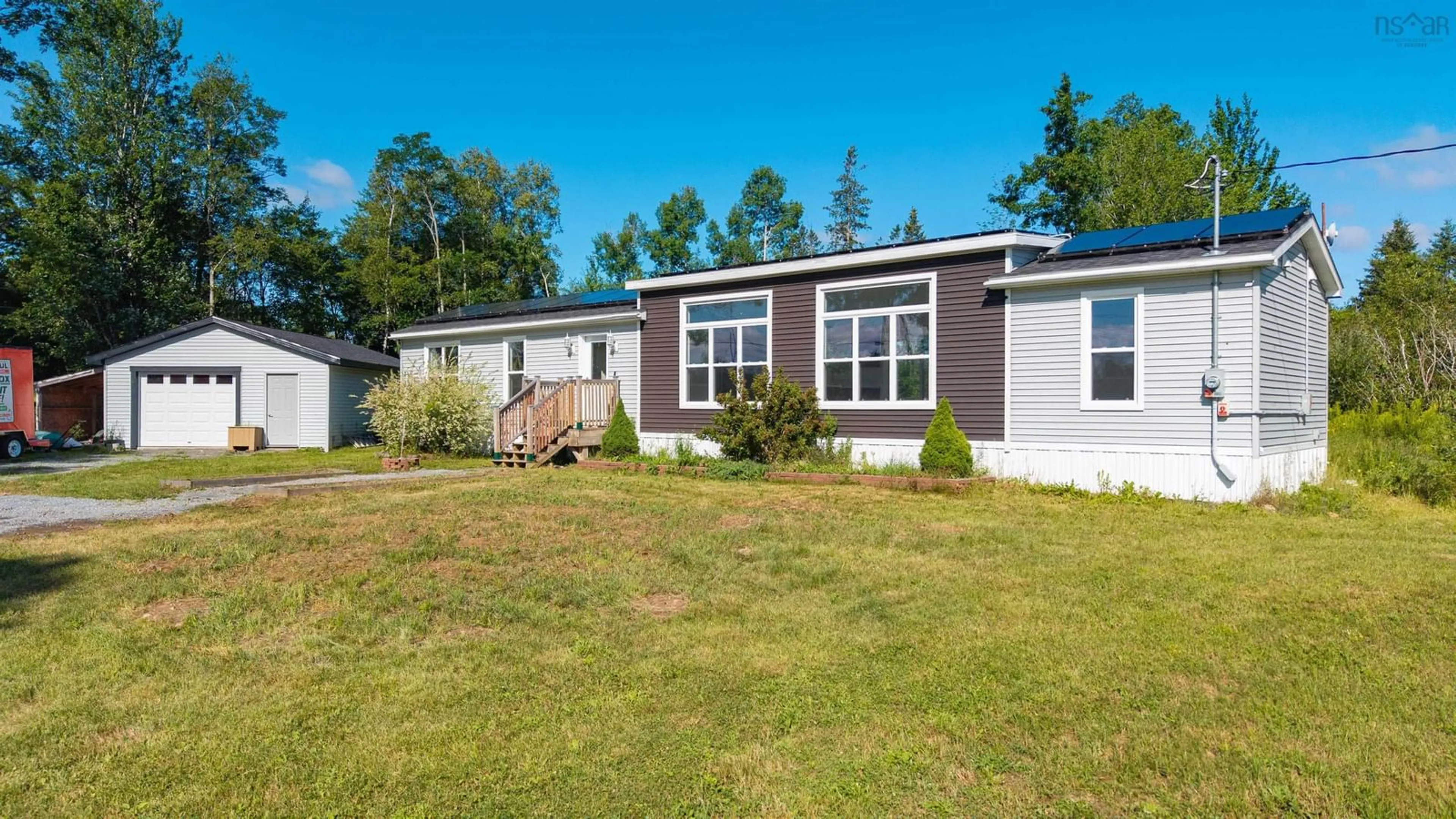 Home with vinyl exterior material, street for 2153 Highway 236, Mosherville Nova Scotia B0N 2A0